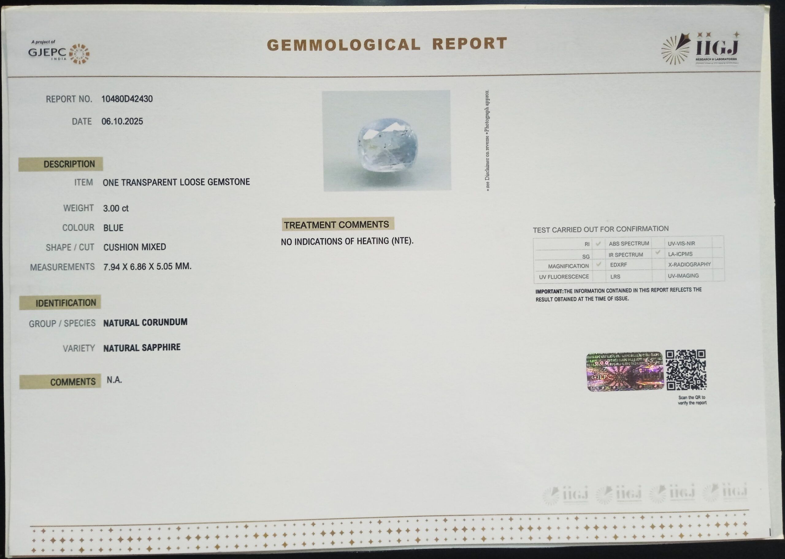 BSP15198 2 1 scaled BLUE SAPPHIRE 3 Ct.