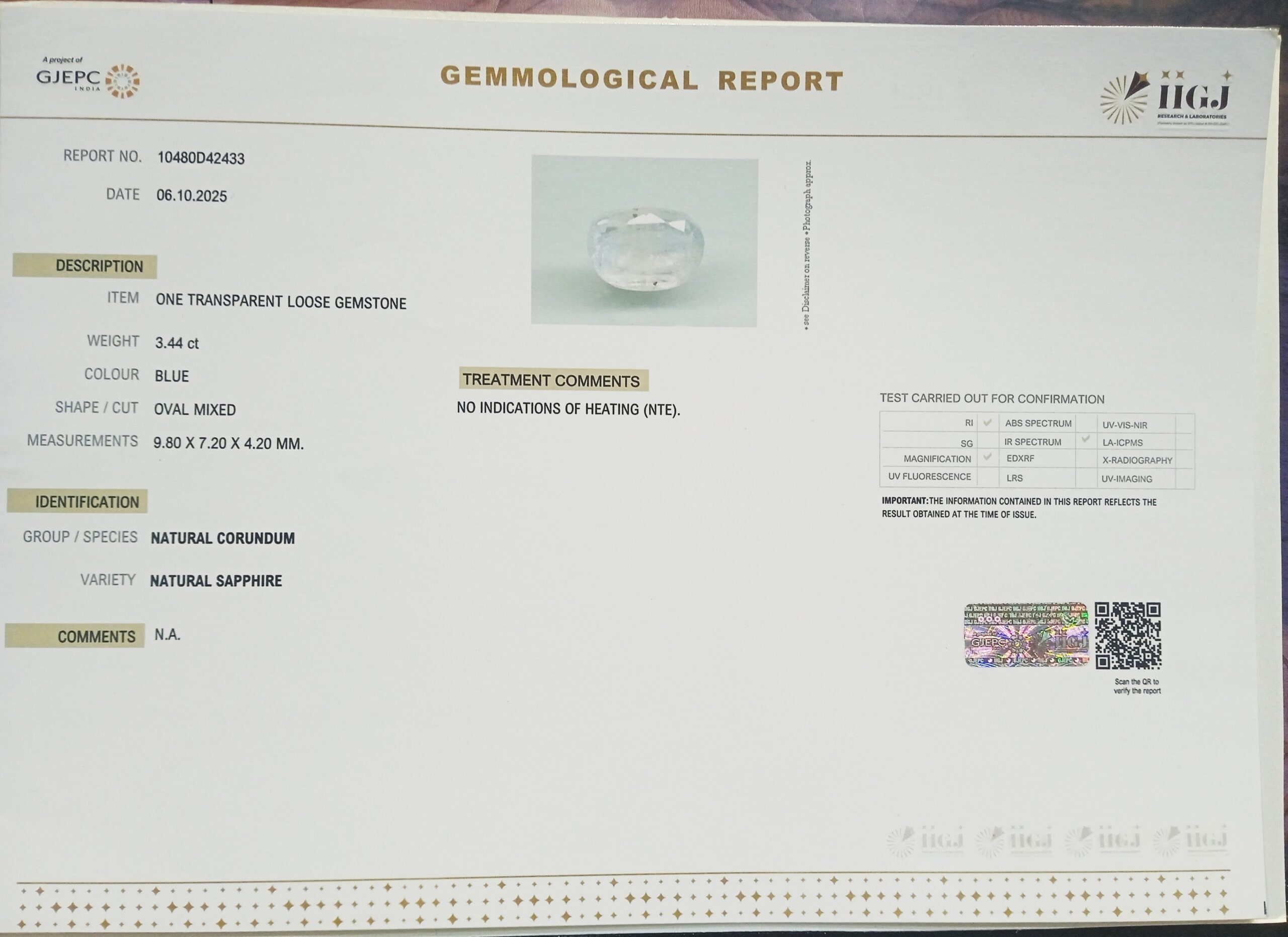 BLUE SAPPHIRE 3.44 Ct. 3 BSP15201 2 1 scaled BLUE SAPPHIRE 3.44 Ct.