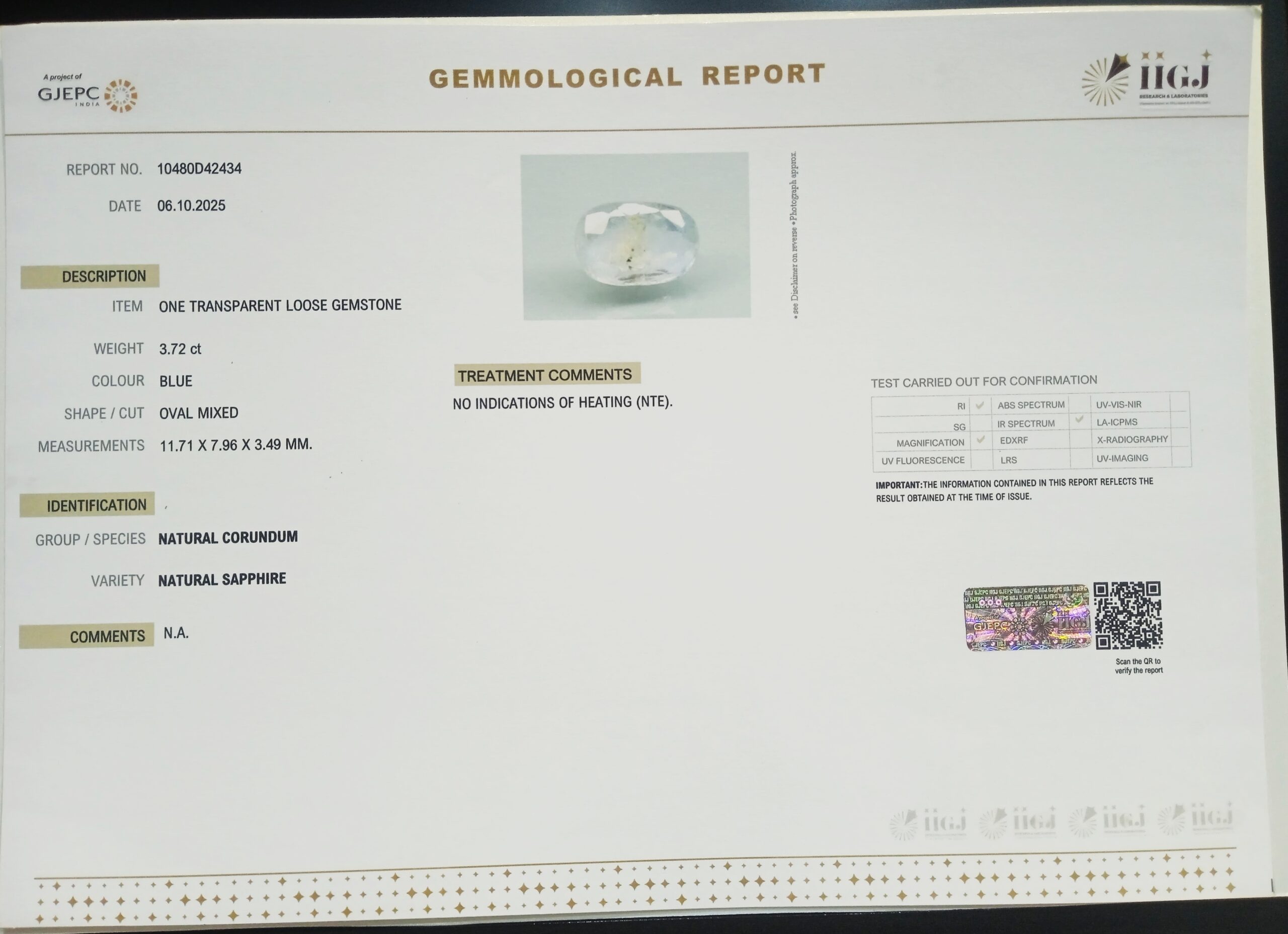 BSP15202 2 1 scaled BLUE SAPPHIRE 3.72 Ct.