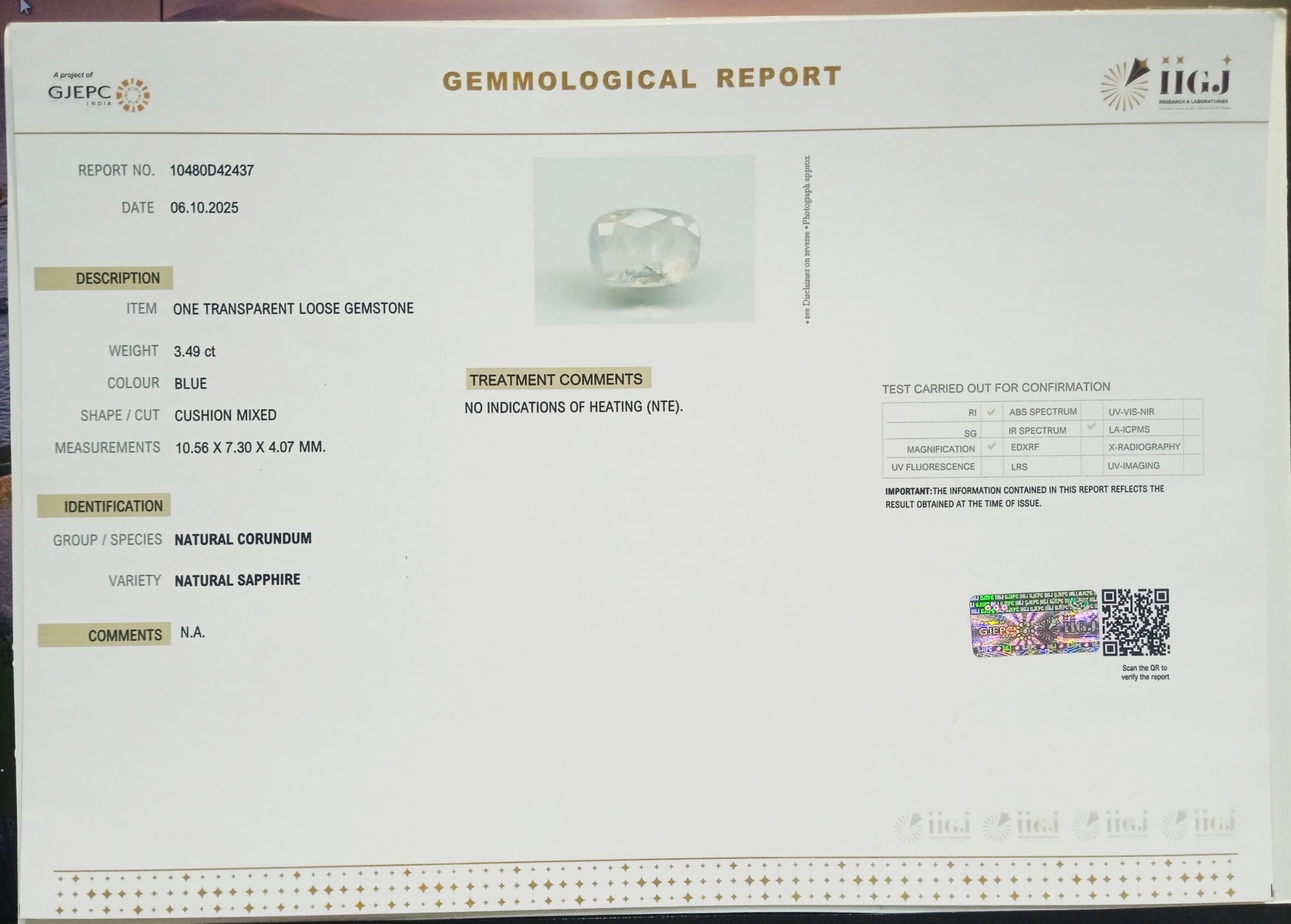 BLUE SAPPHIRE 3.49 Ct. 3 BSP15205 2 1 scaled BLUE SAPPHIRE 3.49 Ct.