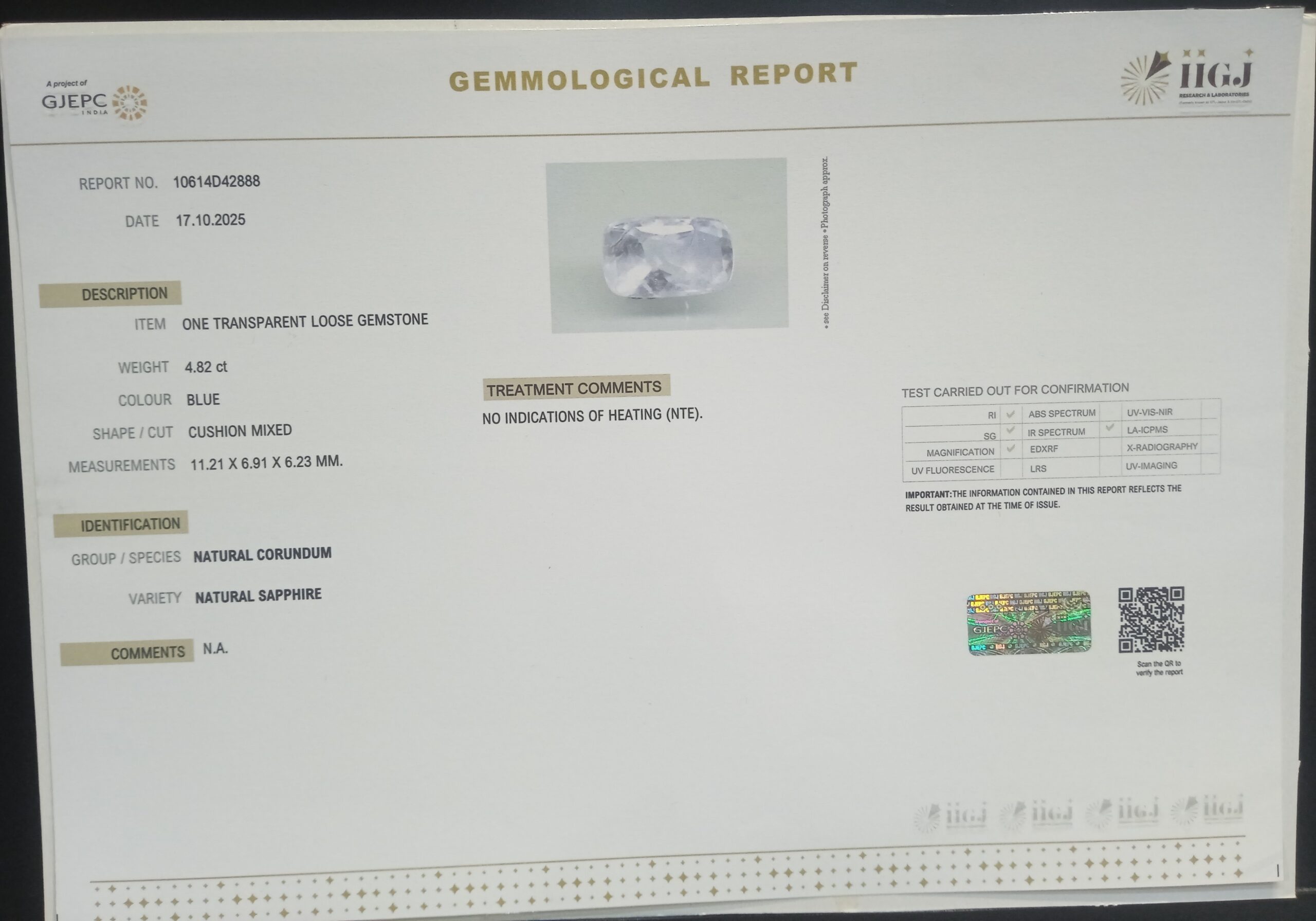 BSP15207 2 1 scaled BLUE SAPPHIRE 4.82 Ct.