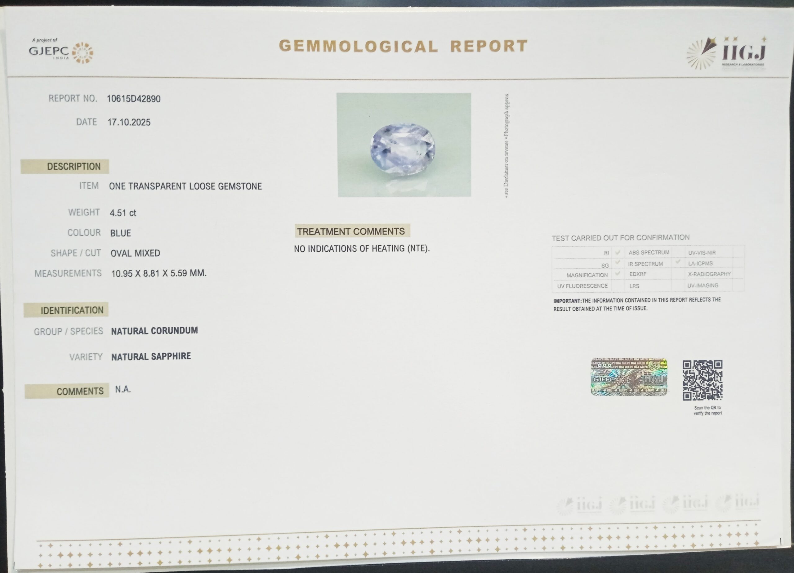 BSP15209 2 1 scaled BLUE SAPPHIRE 4.51 Ct.