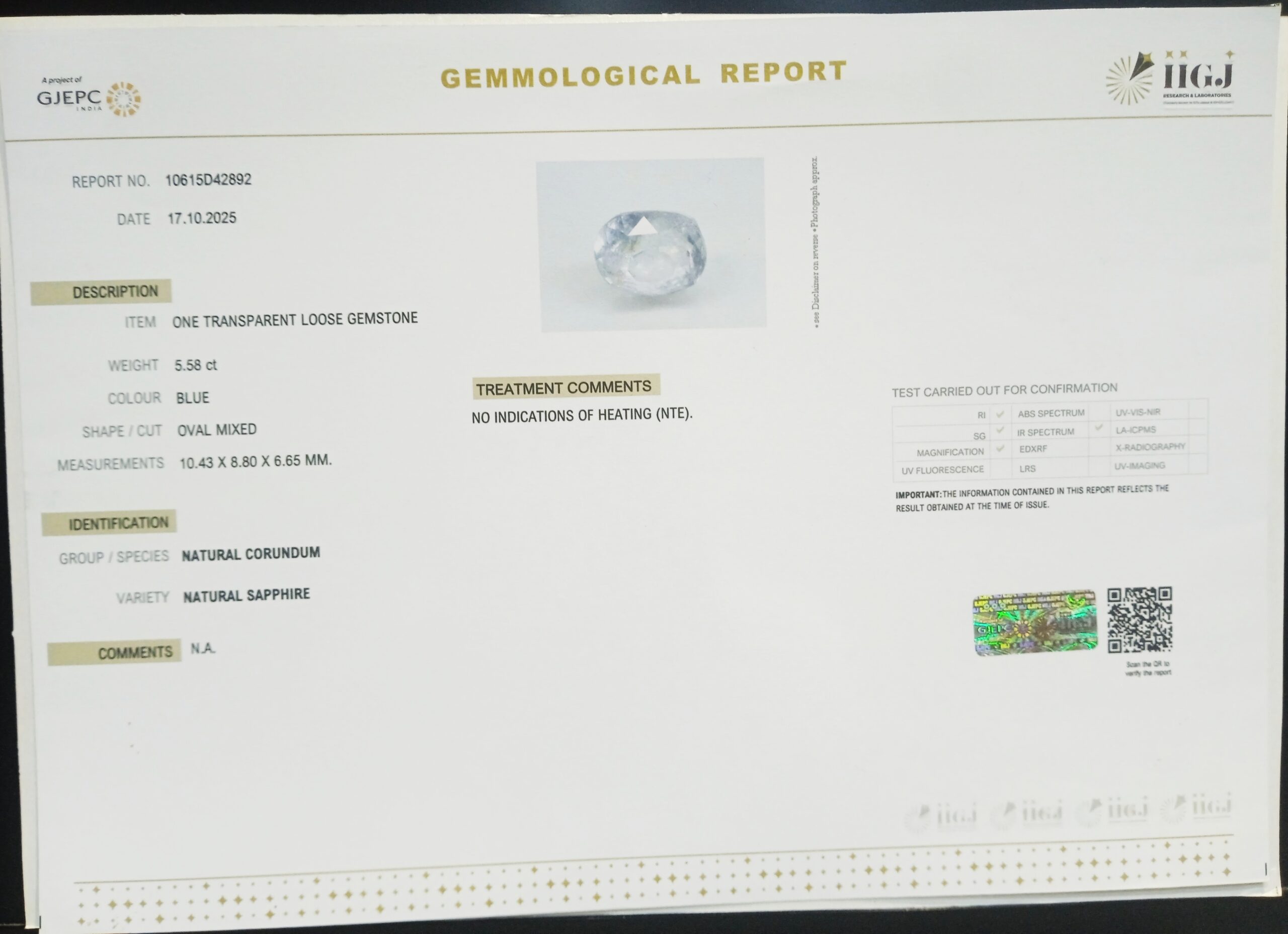 BSP15210 2 1 scaled BLUE SAPPHIRE 5.58 Ct.
