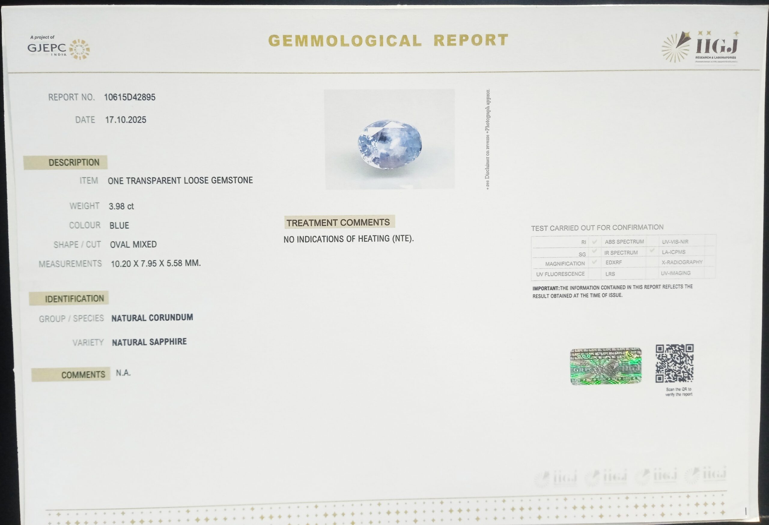 BSP15213 2 1 scaled BLUE SAPPHIRE 3.98 Ct.