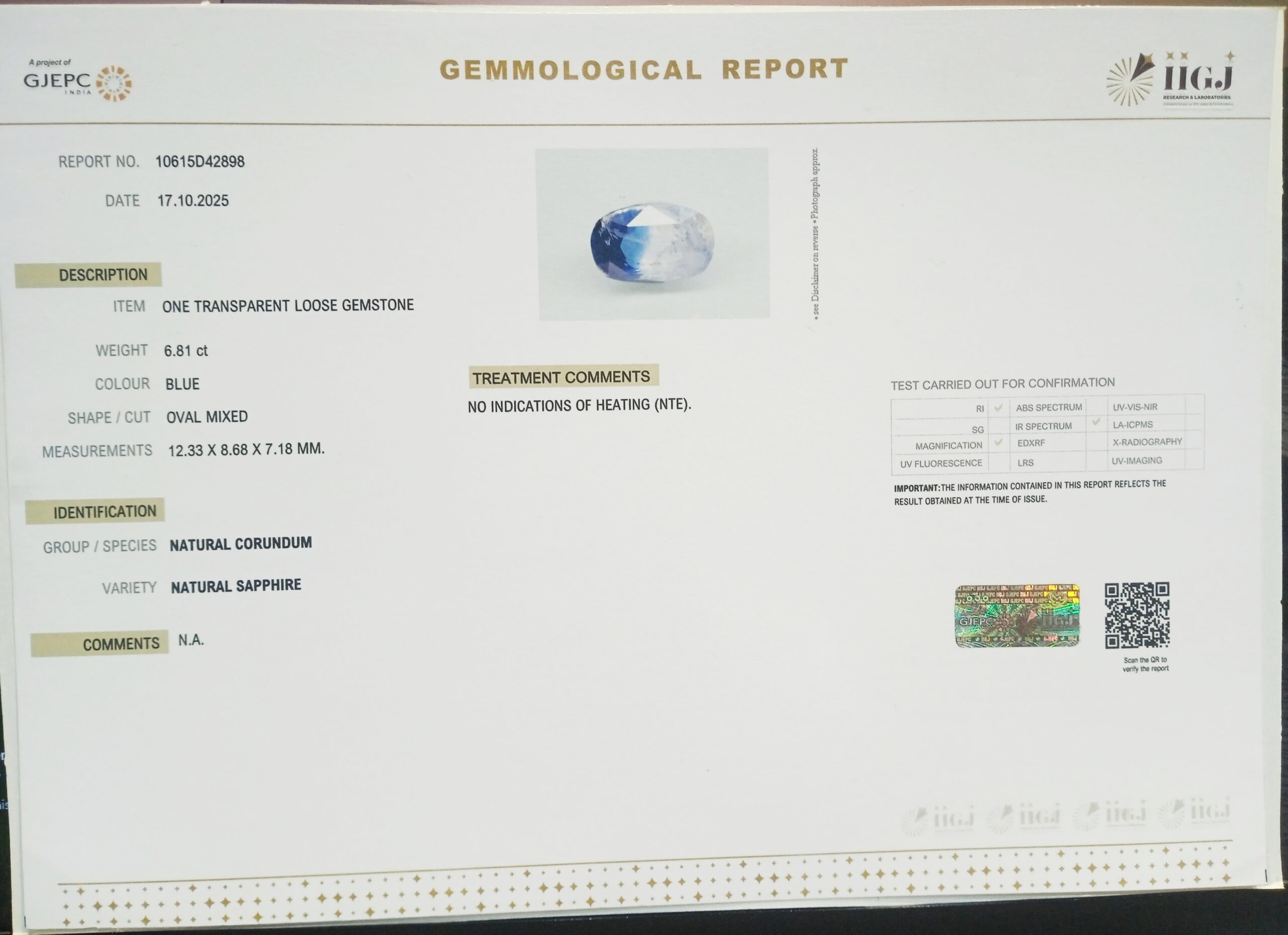 BSP15215 2 1 scaled BLUE SAPPHIRE 6.81 Ct.