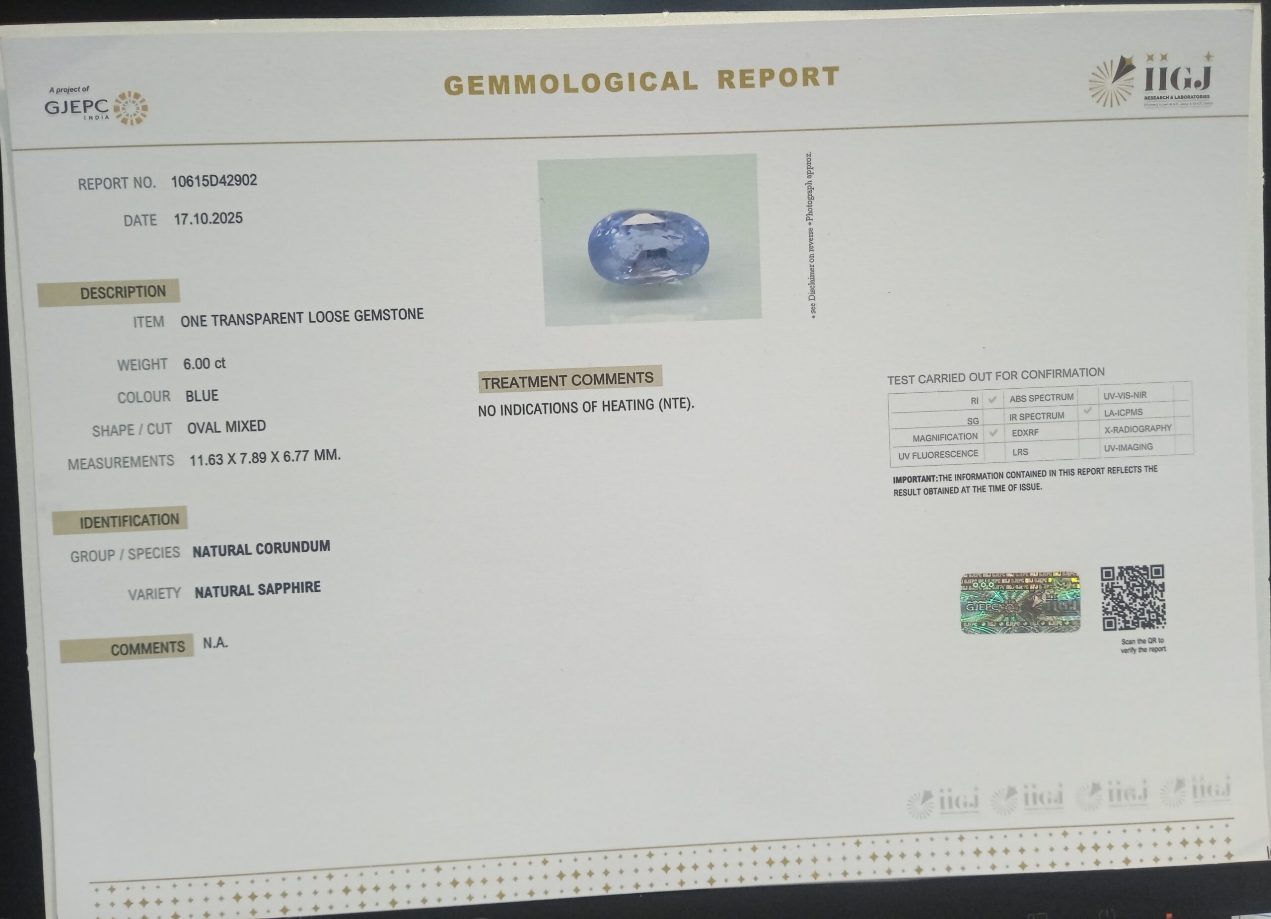 BSP15218 2 1 scaled BLUE SAPPHIRE 6 Ct.