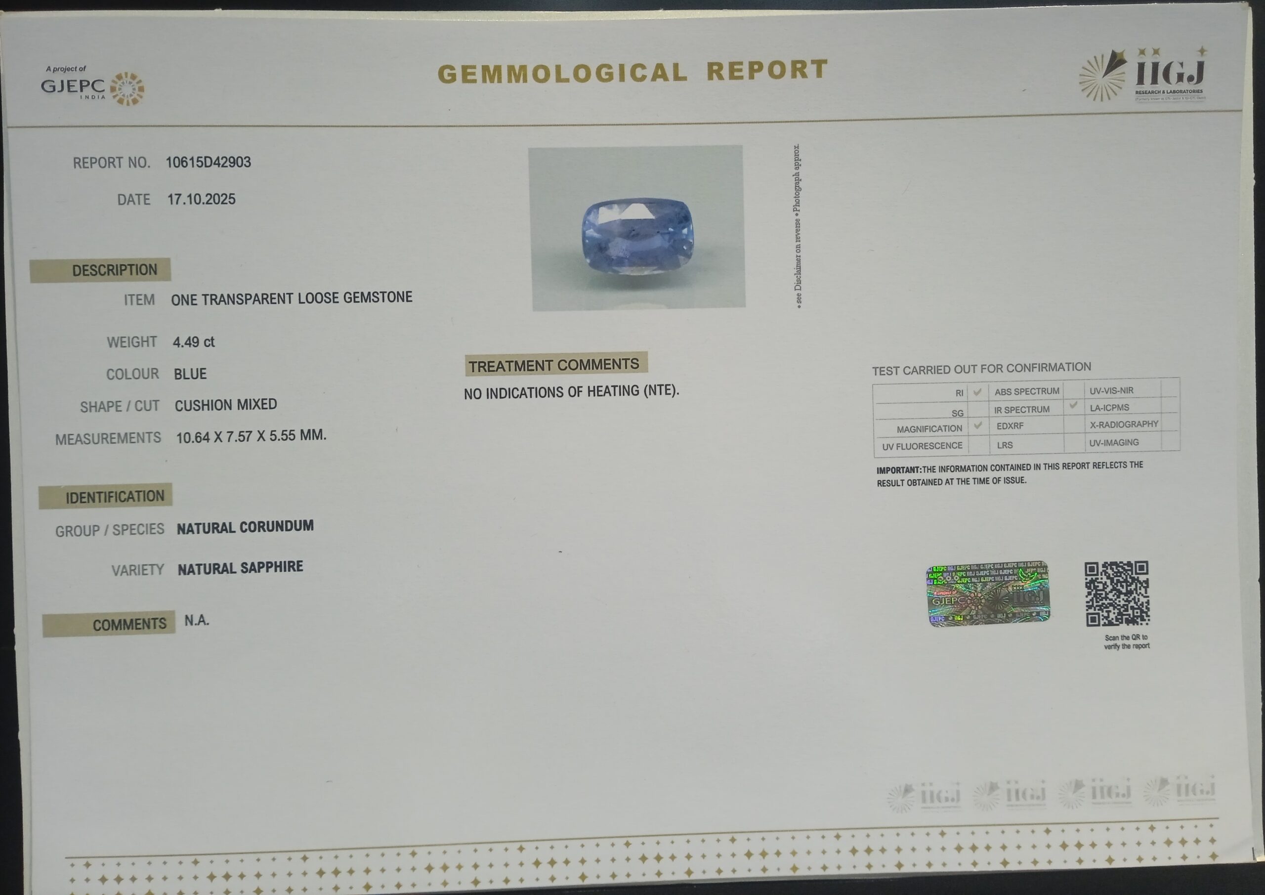 BSP15219 2 1 scaled BLUE SAPPHIRE 4.49 Ct.