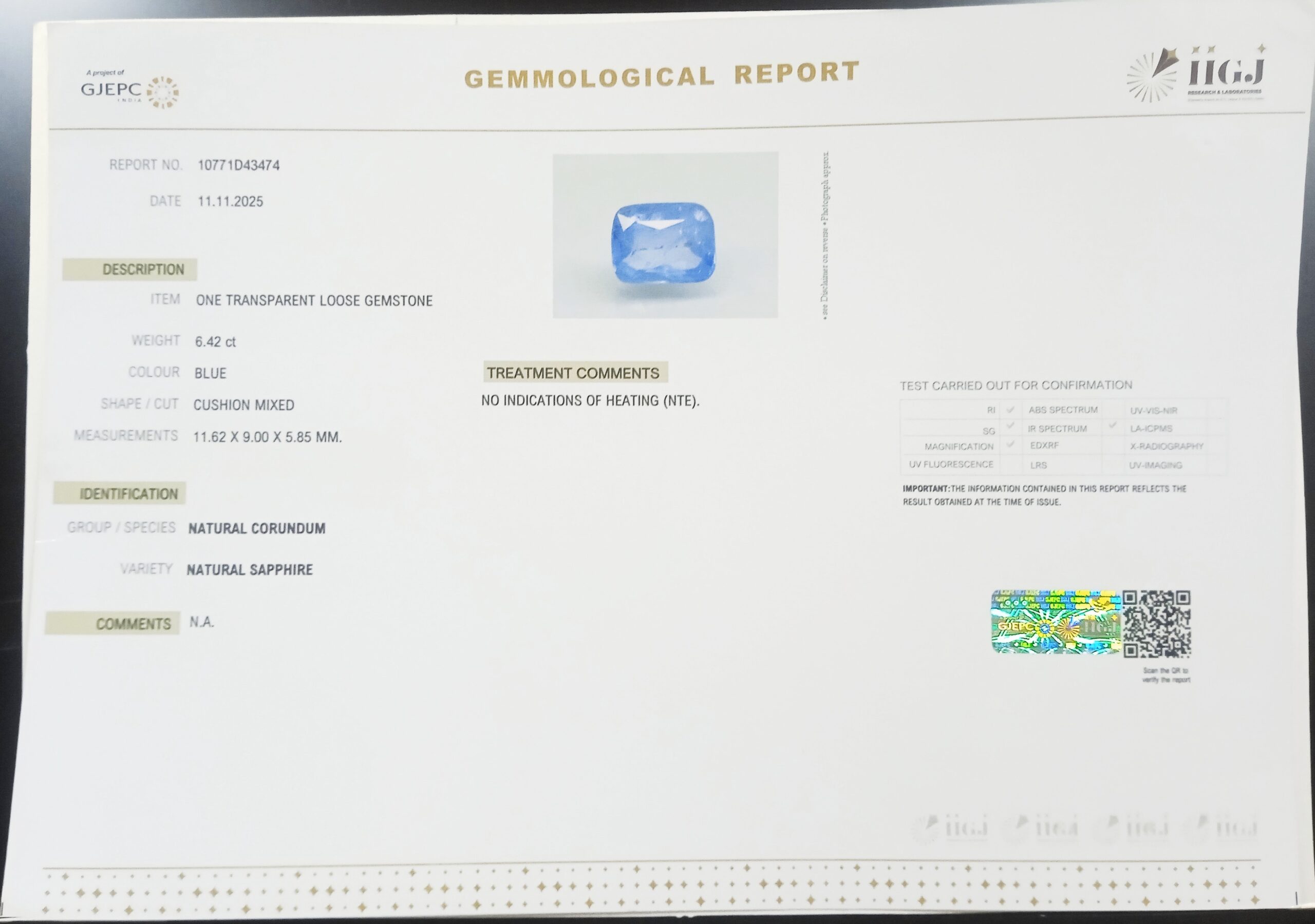 BSPG14740 2 scaled BLUE SAPPHIRE 6.42 Ct.