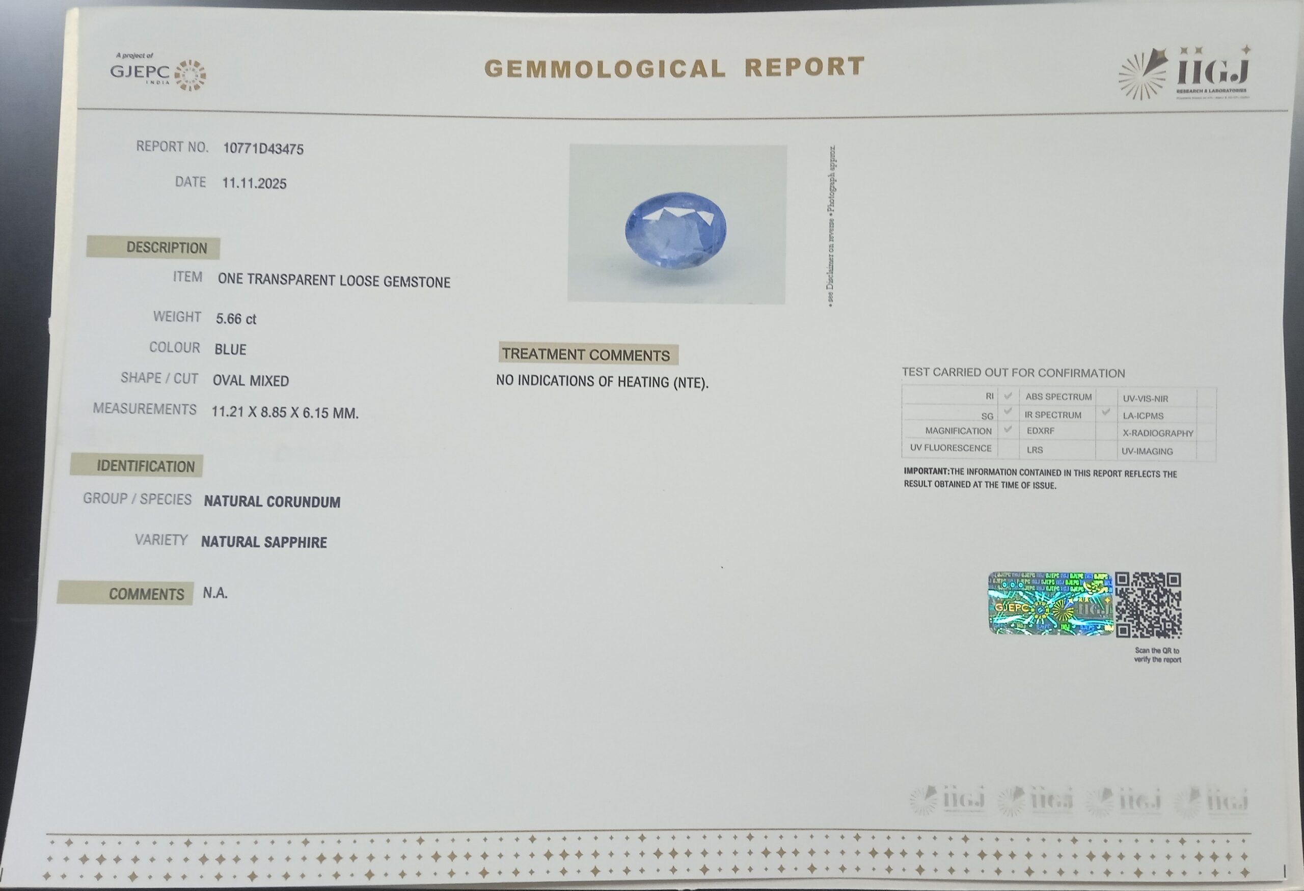 BSPG14741 2 scaled BLUE SAPPHIRE 5.66 Ct.