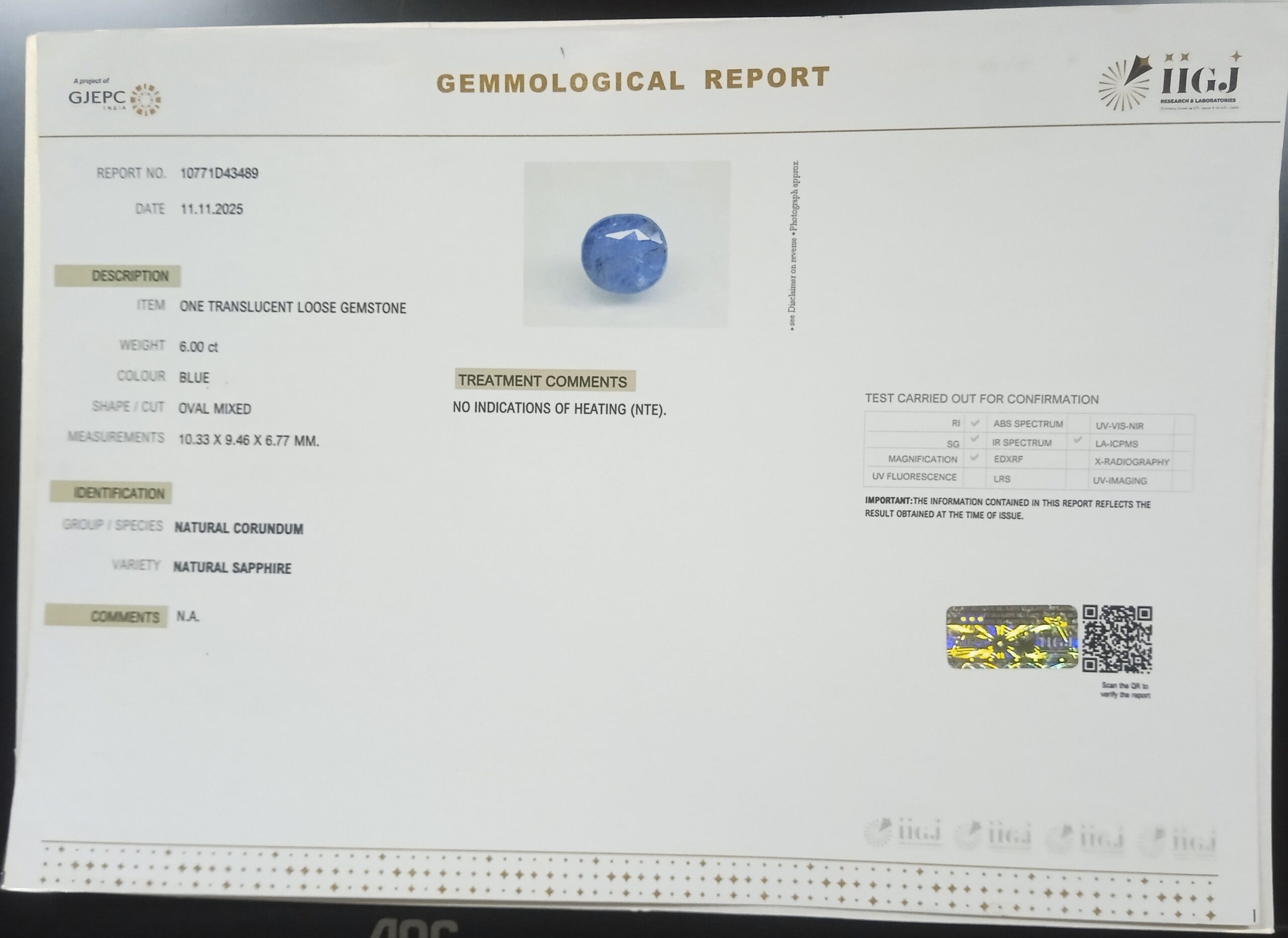 BSPG14753 2 scaled BLUE SAPPHIRE 6 Ct.