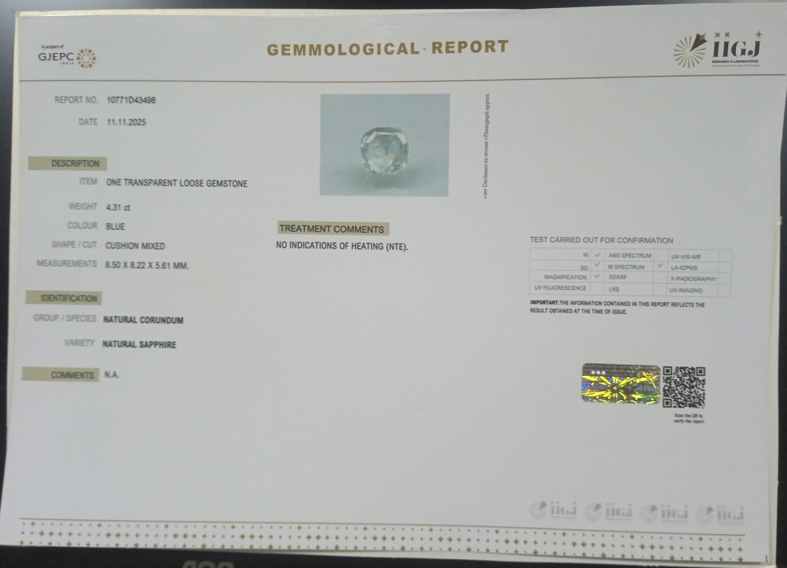 BLUE SAPPHIRE 4.31 Ct. 3 BSPG14762 2 scaled BLUE SAPPHIRE 4.31 Ct.