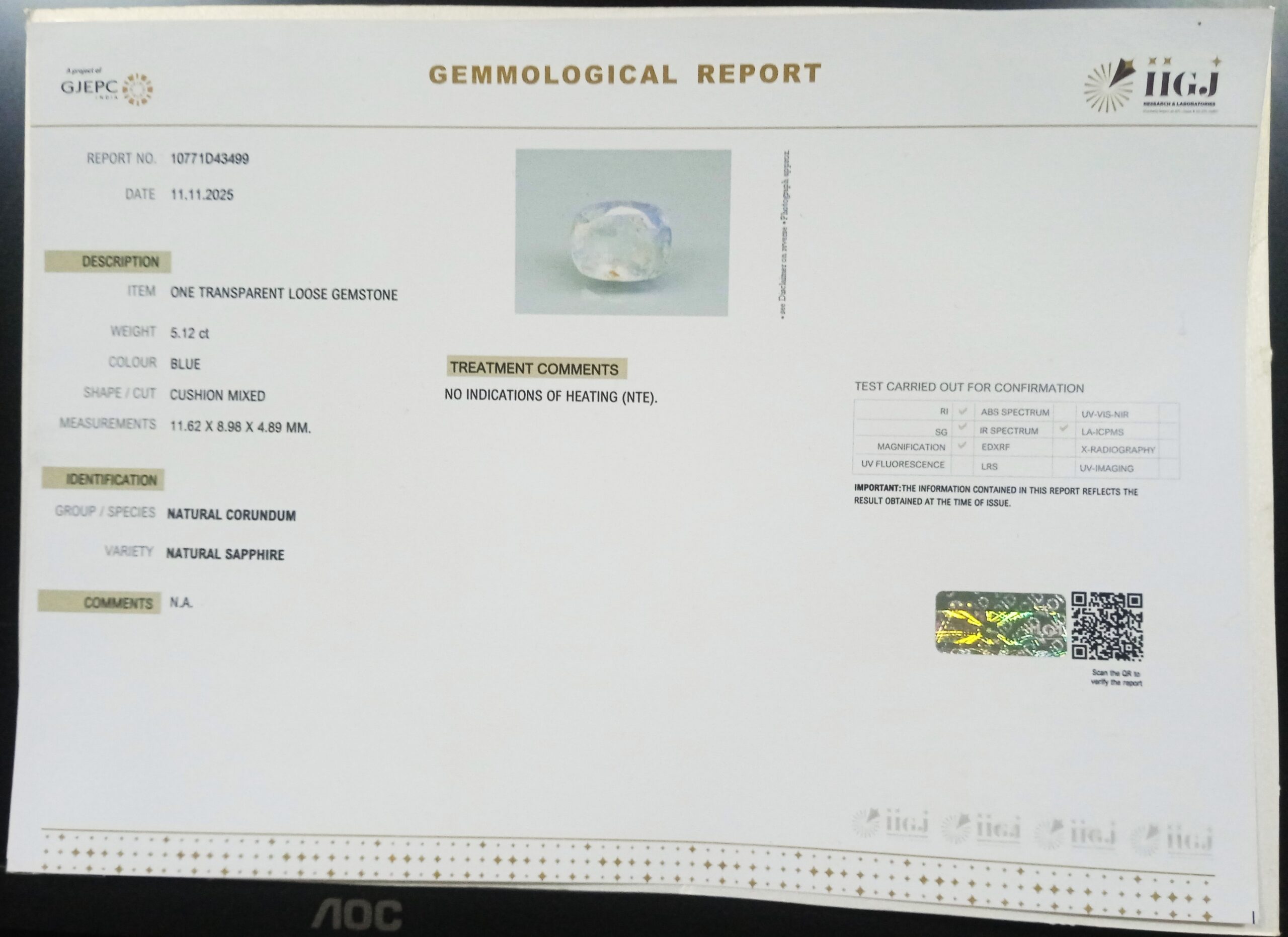 BSPG14763 2 scaled BLUE SAPPHIRE 5.12 Ct.