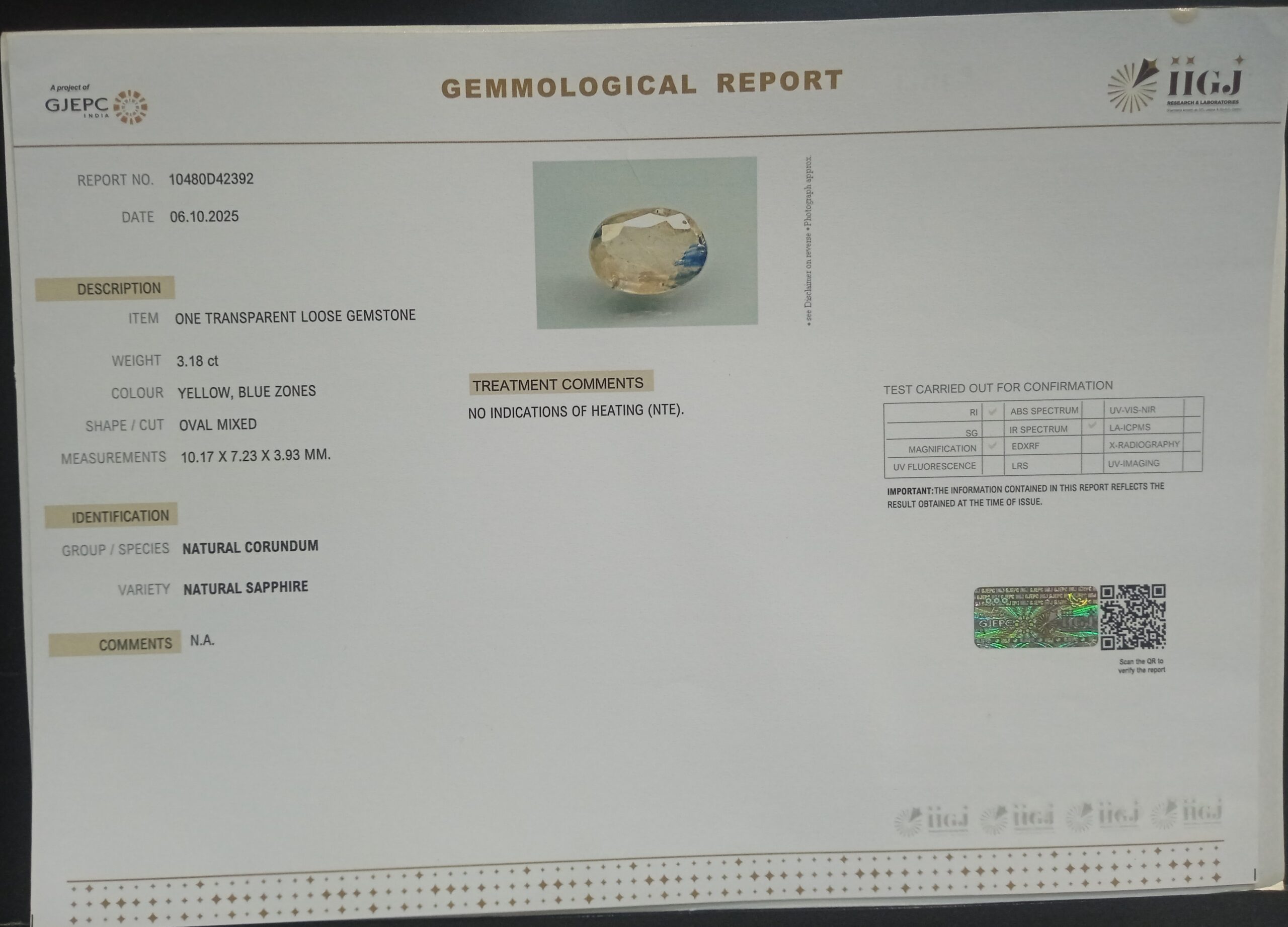 NSP41885 2 1 scaled NATURAL SAPPHIRE 3.18 Ct.