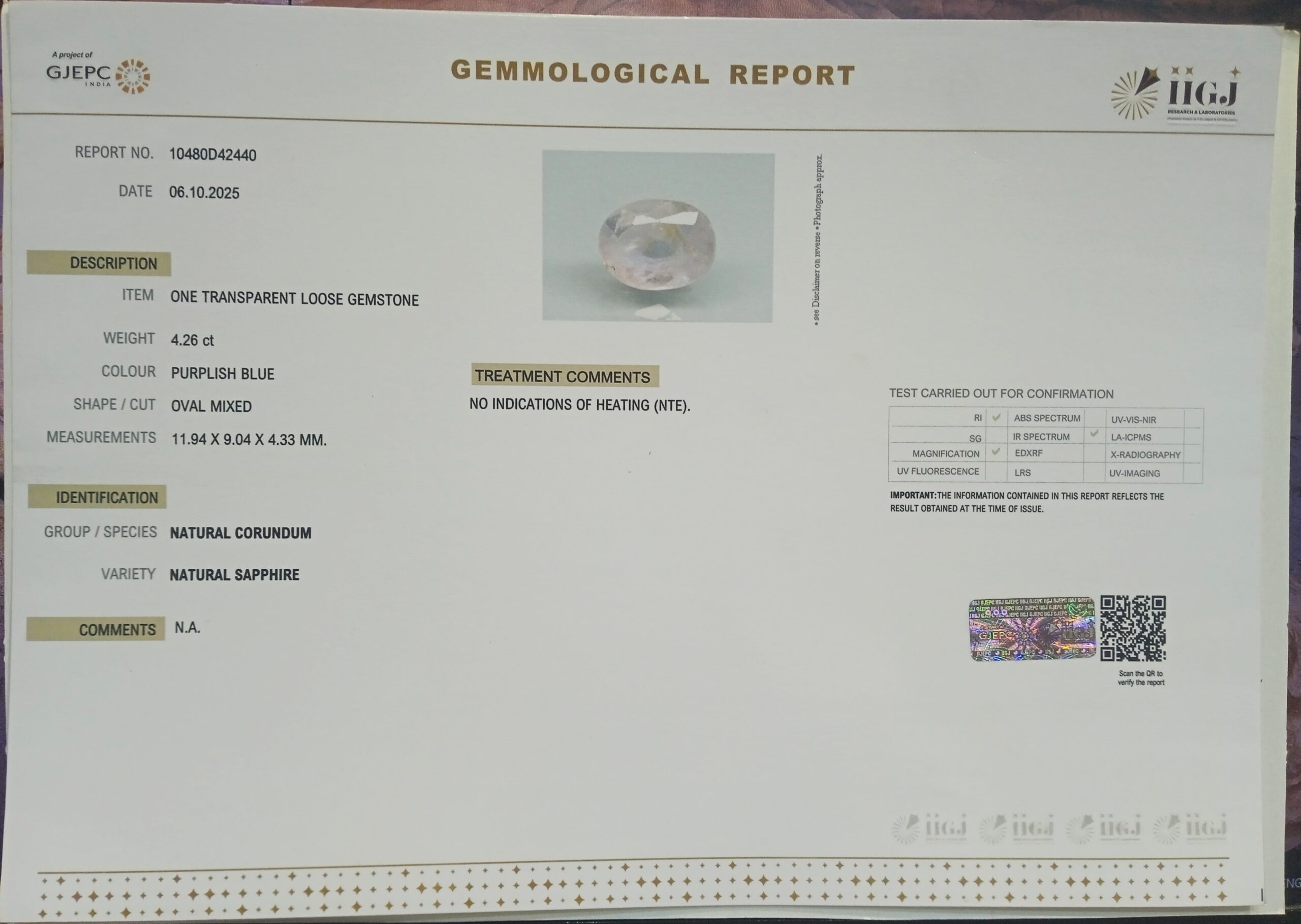 NSP41888 2 1 scaled NATURAL SAPPHIRE 4.26 Ct.