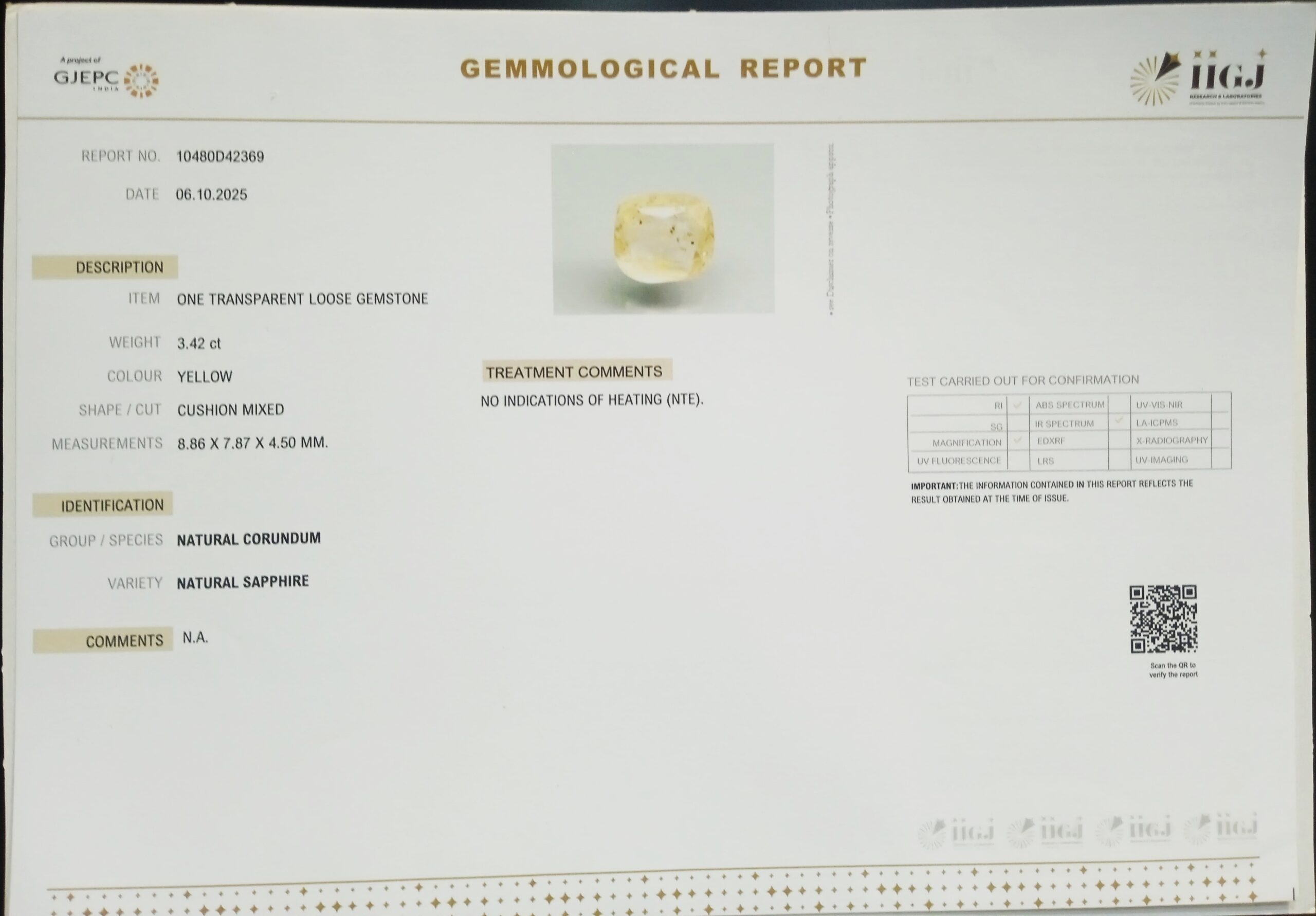 YELLOW SAPPHIRE 3.42 Ct. 3 NYSP8657 2 1 scaled YELLOW SAPPHIRE 3.42 Ct.