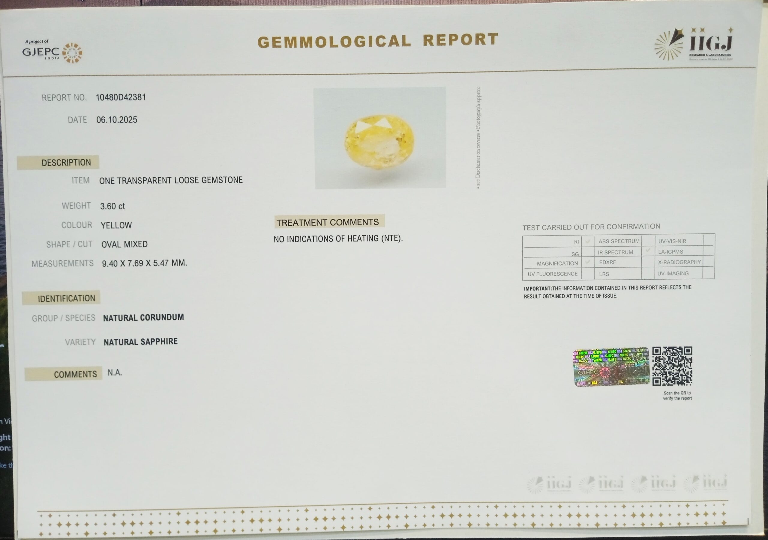 YELLOW SAPPHIRE 3.6 Ct. 3 NYSP8669 2 1 scaled YELLOW SAPPHIRE 3.6 Ct.