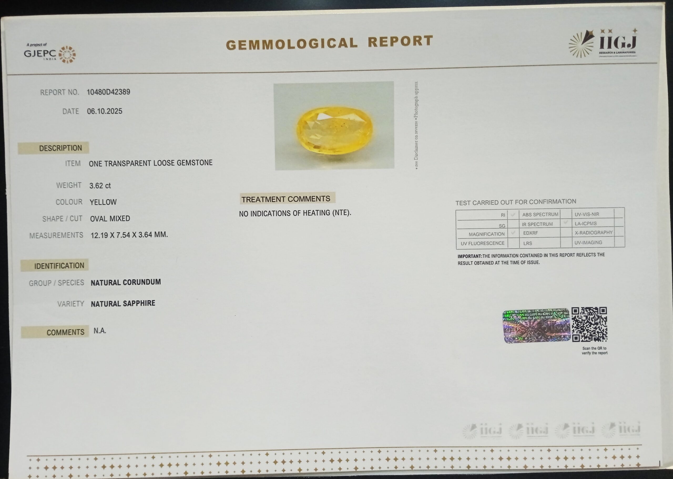 NYSP8677 2 1 scaled YELLOW SAPPHIRE 3.62 Ct.
