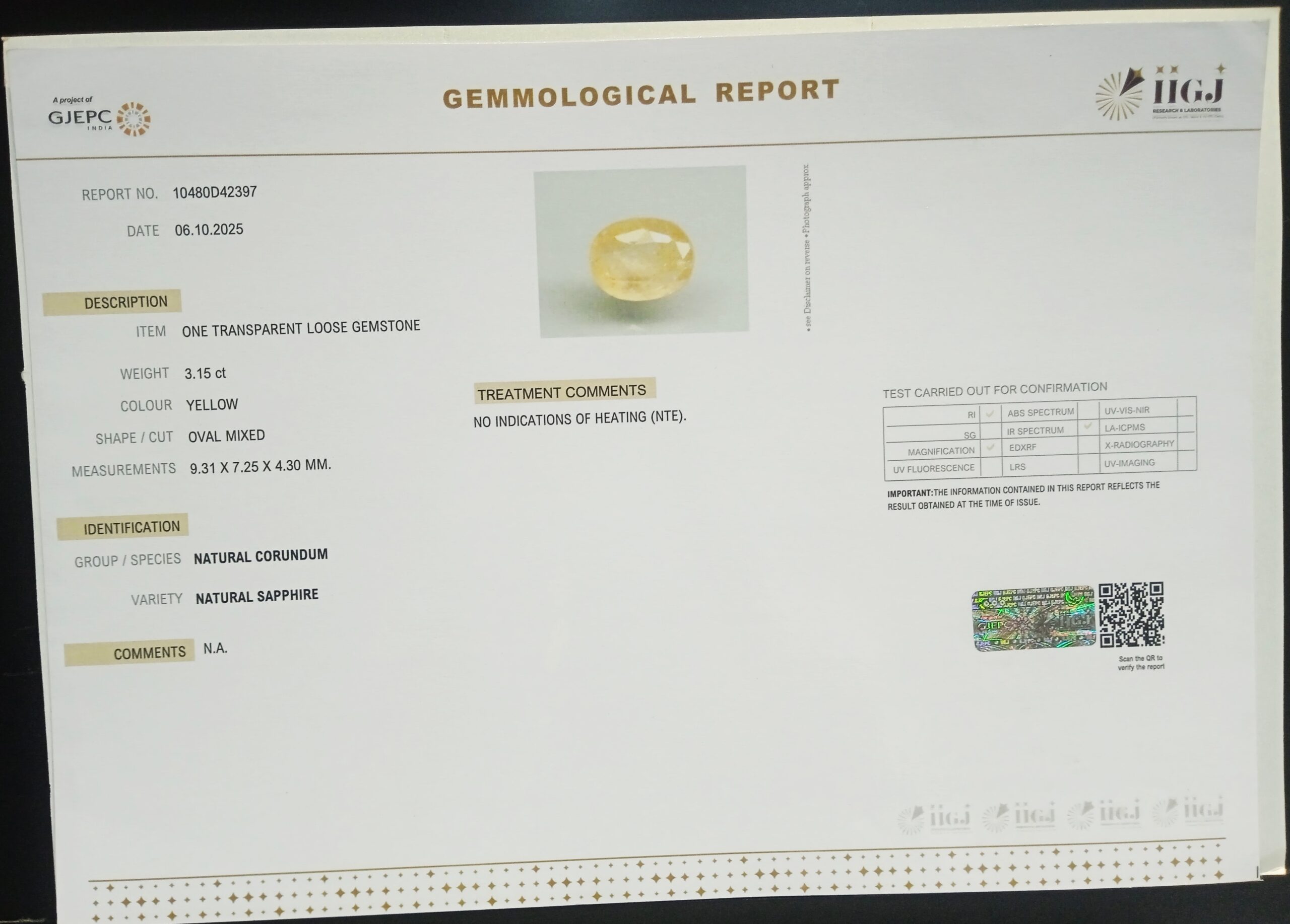 YELLOW SAPPHIRE 3.15 Ct. 3 NYSP8684 2 1 scaled YELLOW SAPPHIRE 3.15 Ct.