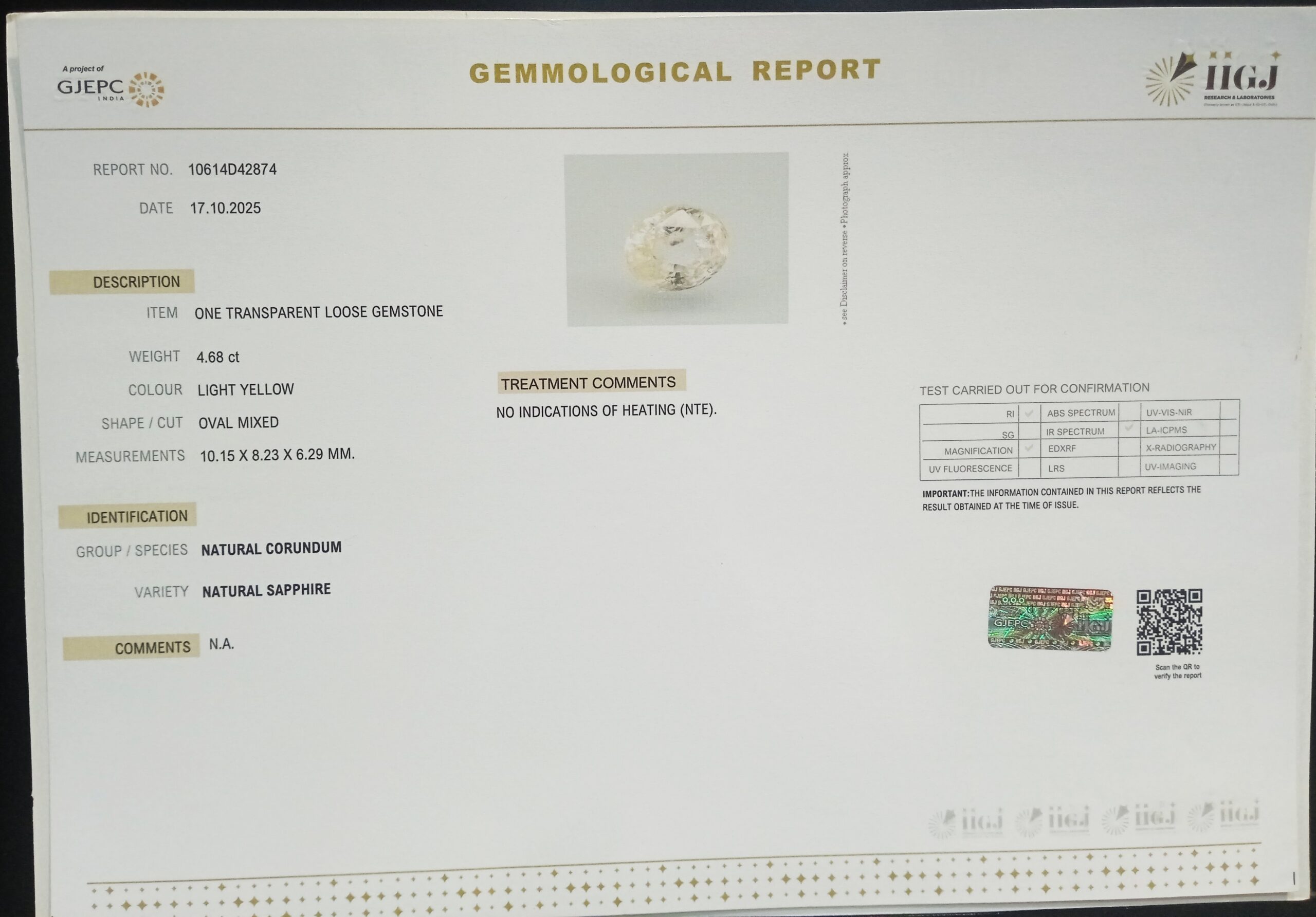 NYSP8712 2 1 scaled YELLOW SAPPHIRE 4.68 Ct.