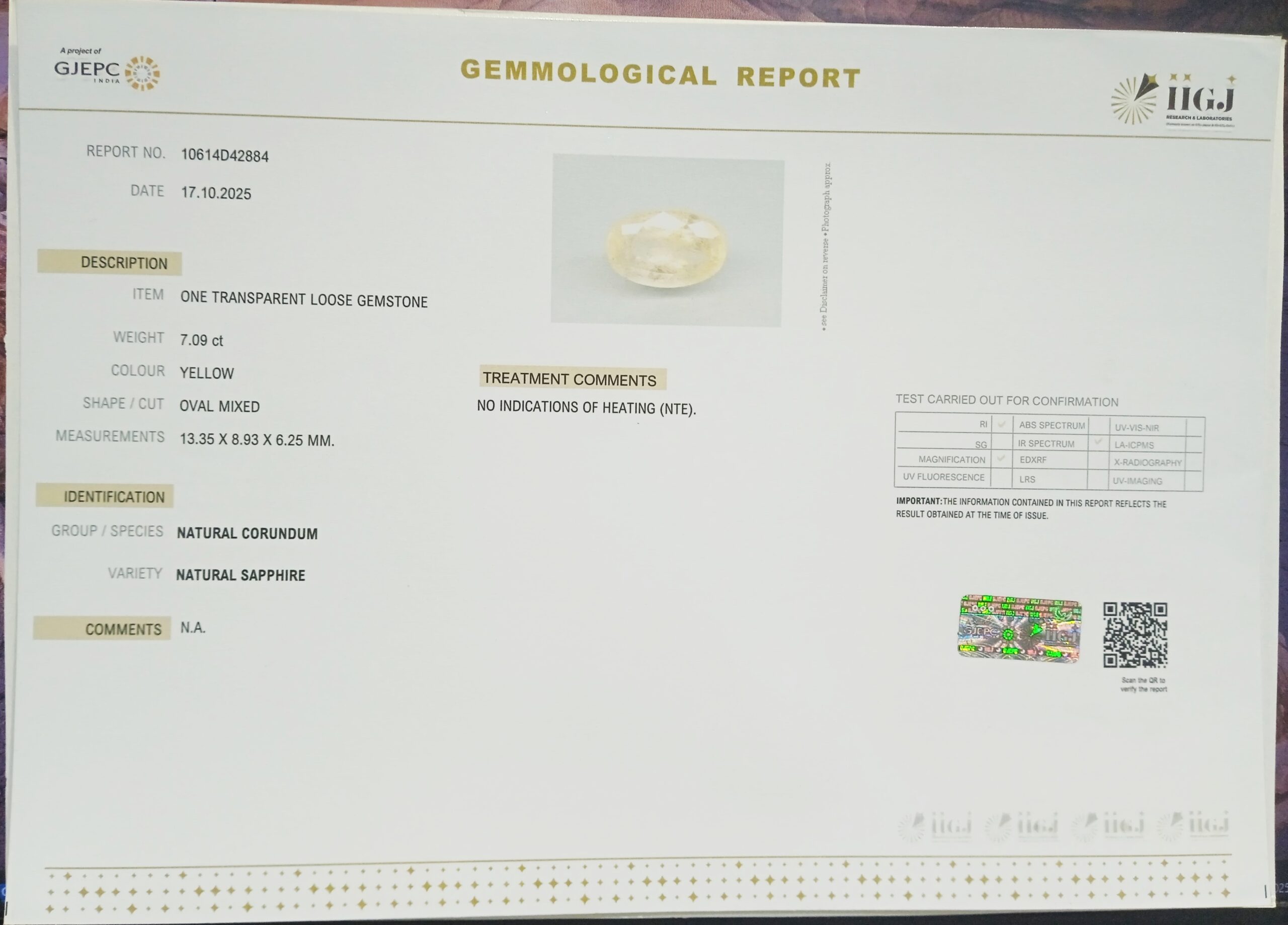 YELLOW SAPPHIRE 7.09 Ct. 3 NYSP8721 2 1 scaled YELLOW SAPPHIRE 7.09 Ct.