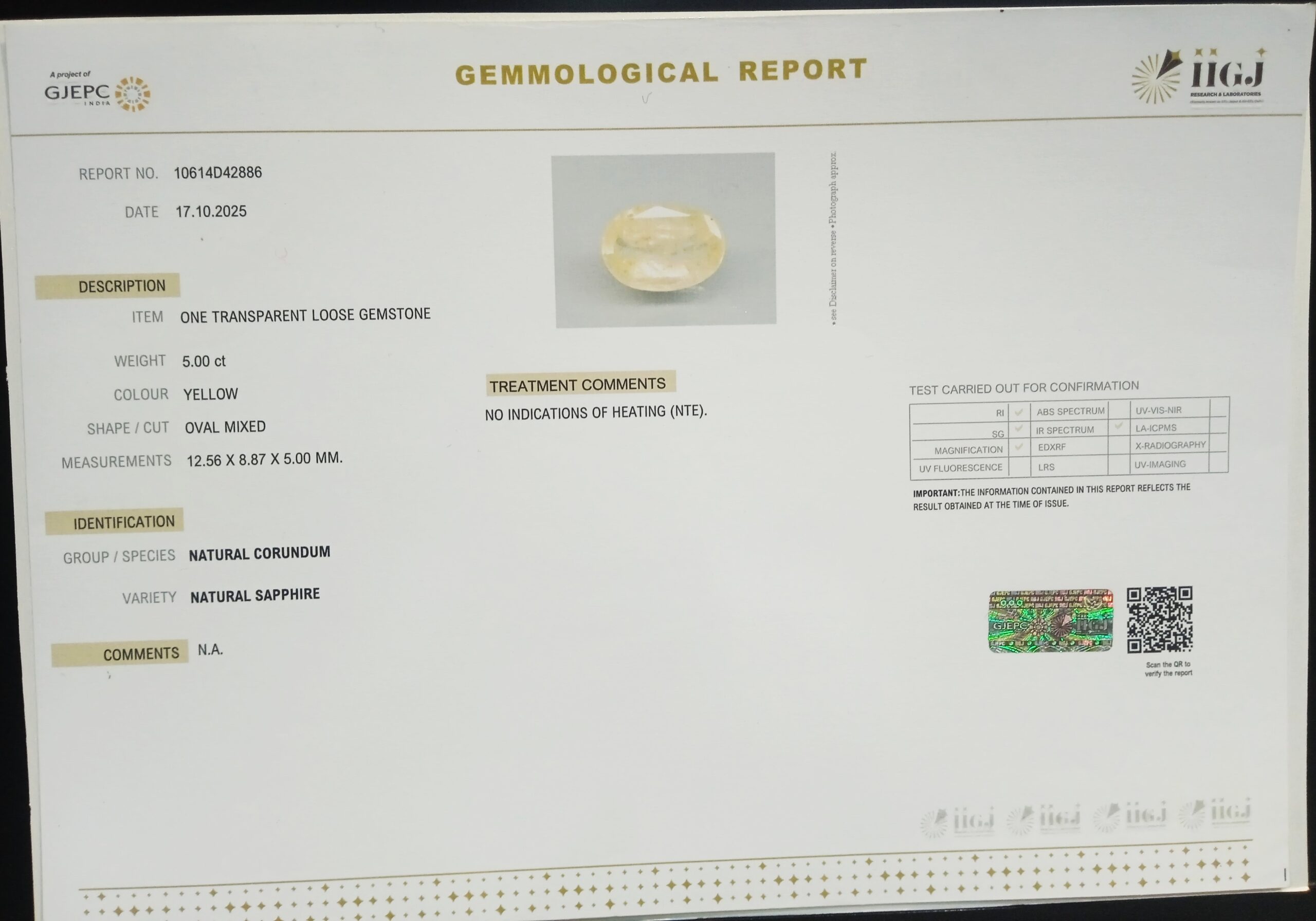 NYSP8723 2 1 scaled YELLOW SAPPHIRE 5 Ct.