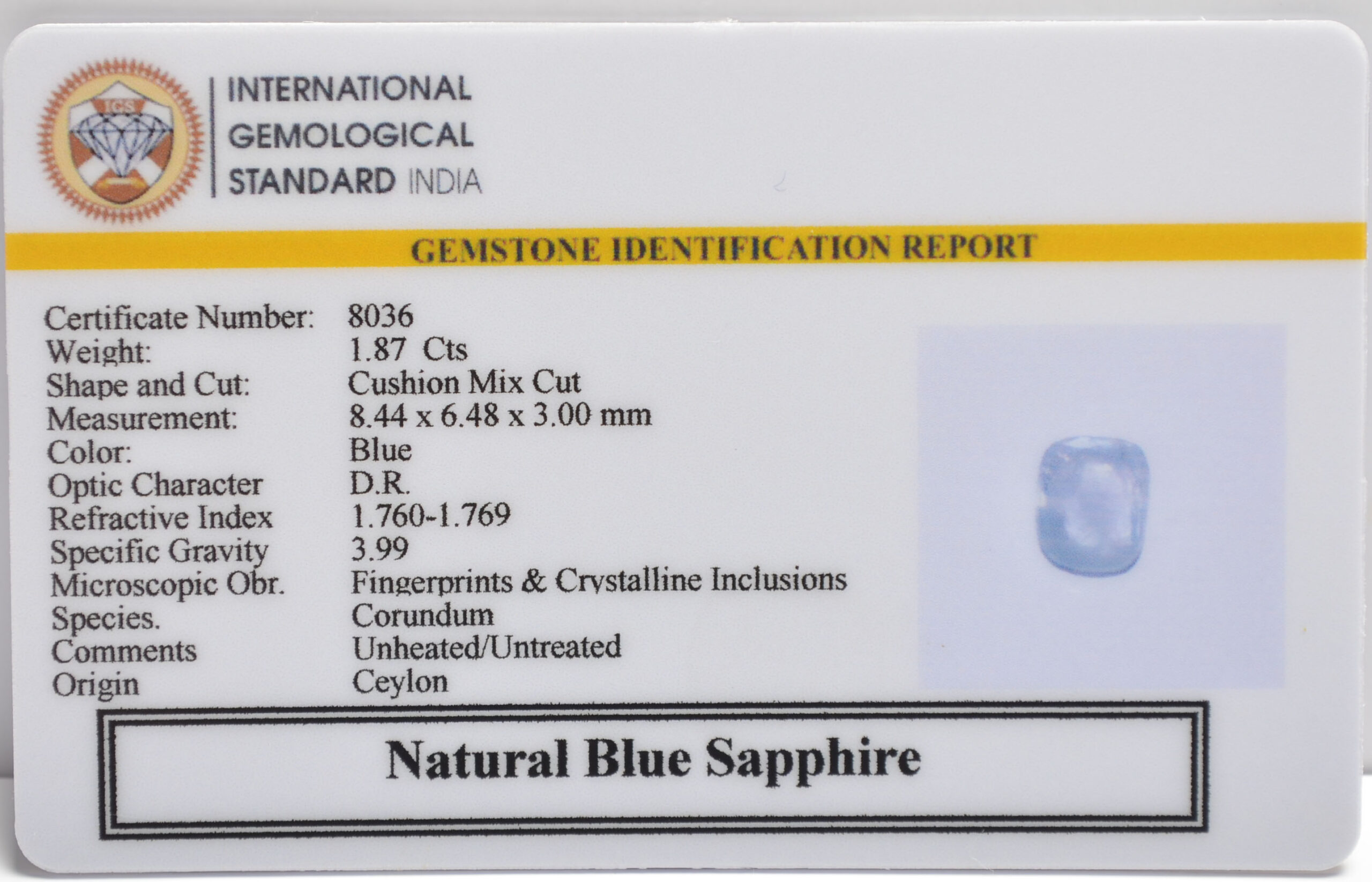 BSP15244 2 scaled BLUE SAPPHIRE 1.87 Ct.