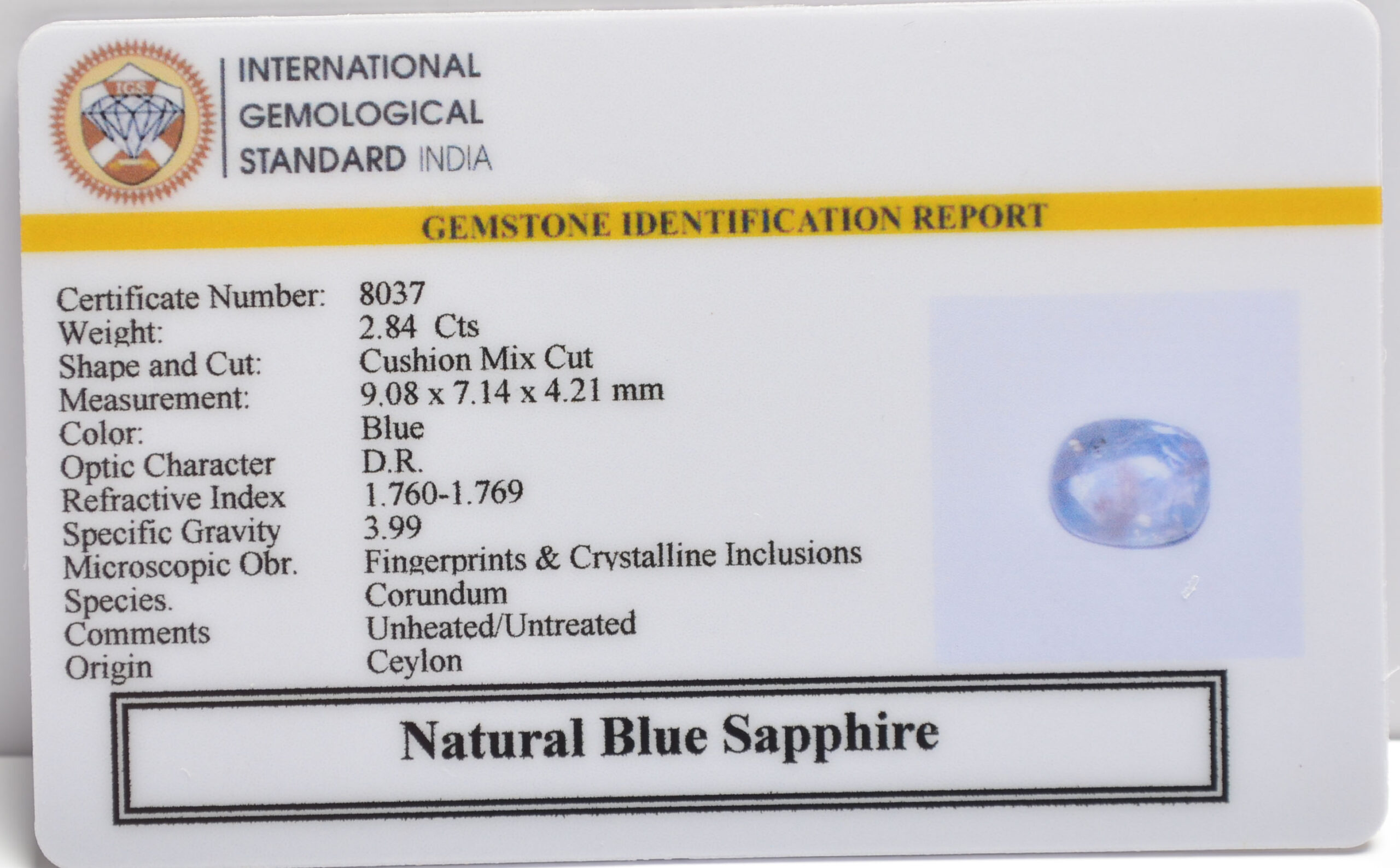 BSP15245 2 scaled BLUE SAPPHIRE 2.84 Ct.