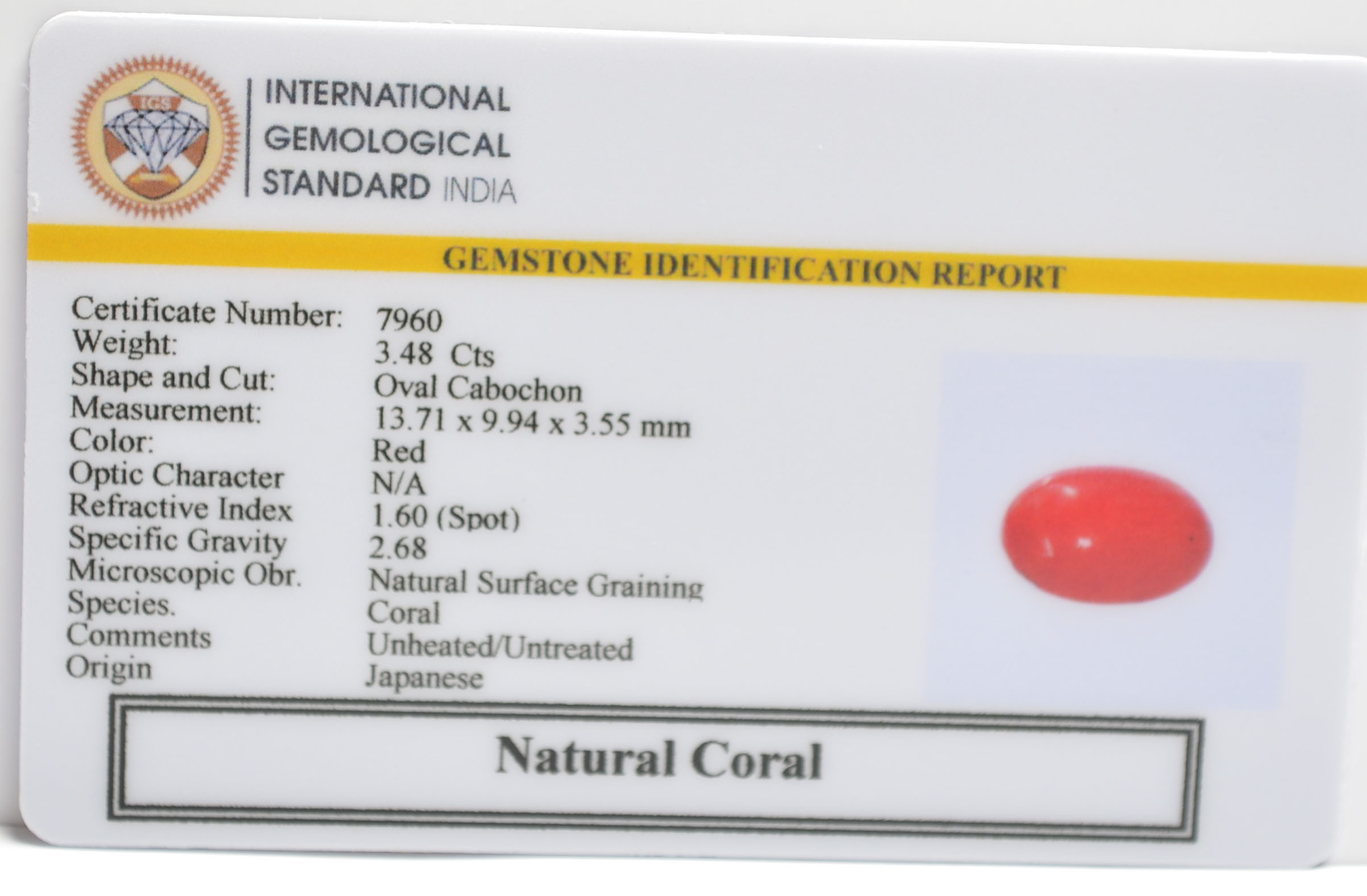 CRL6268 2 CORAL 3.48 Ct.