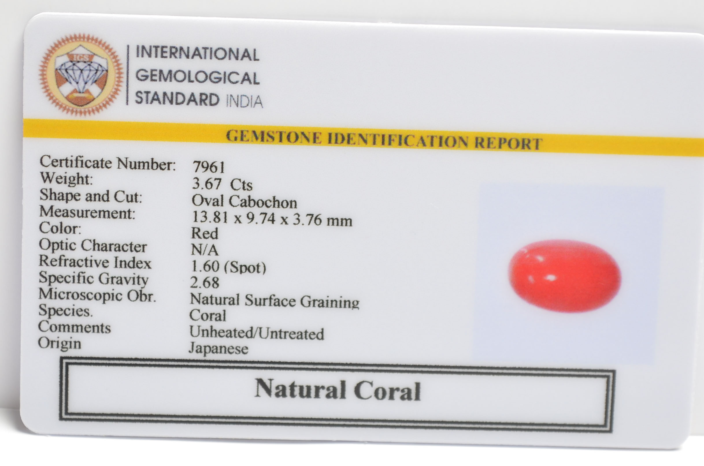 CRL6269 2 CORAL 3.67 Ct.