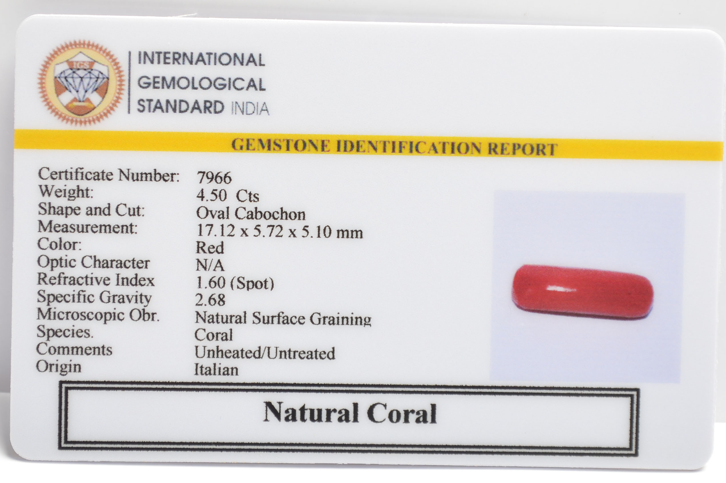 CORAL 4.5 Ct. 3 CRL6274 2 CORAL 4.5 Ct.