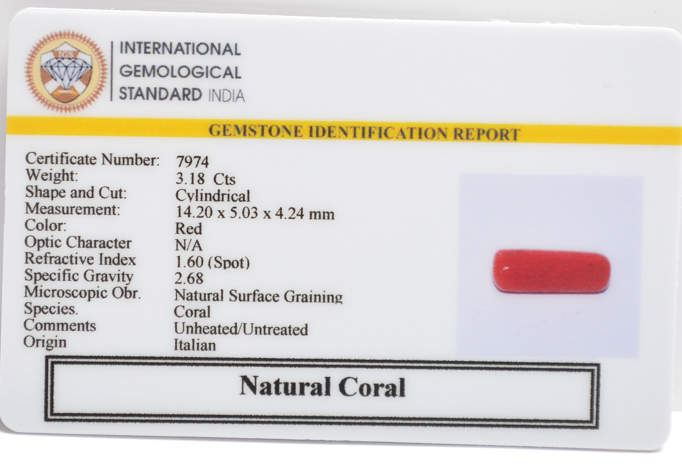 CORAL 3.18 Ct. 3 CRL6282 2 CORAL 3.18 Ct.