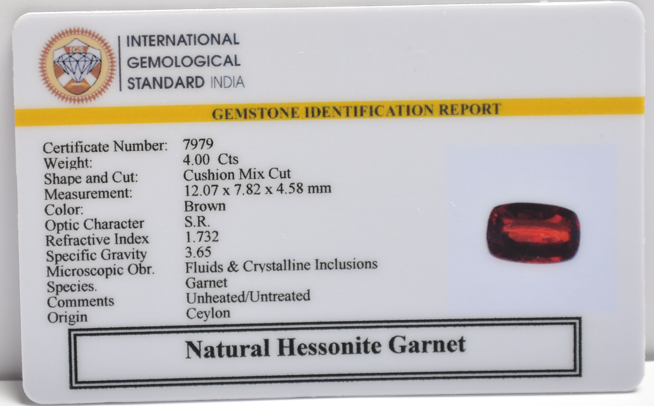 GMD7584 2 HESSONITE GOMED 4 Ct.