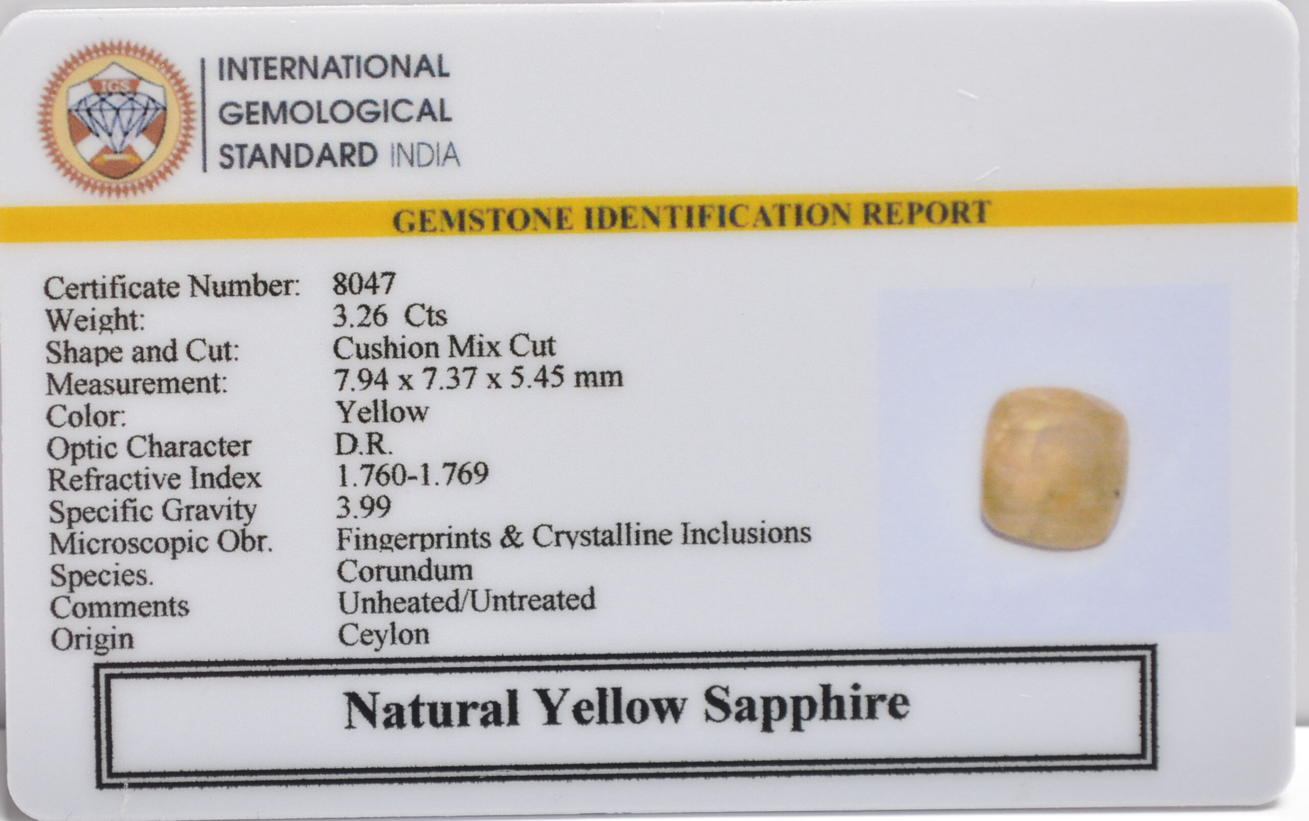 NYSP8749 2 scaled YELLOW SAPPHIRE 3.26 Ct.