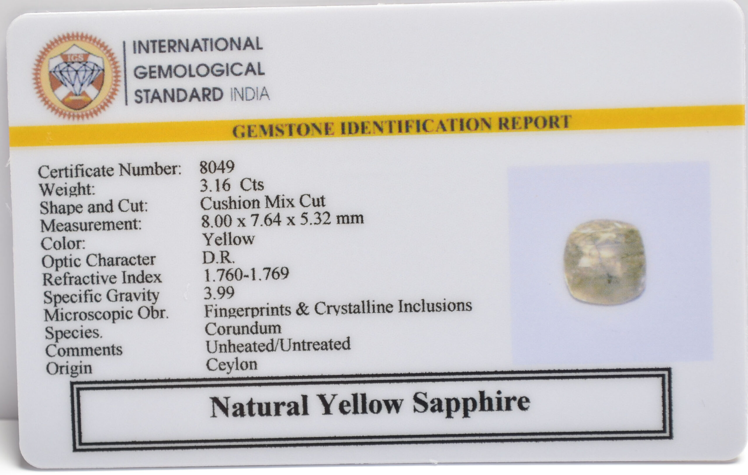 NYSP8751 2 scaled YELLOW SAPPHIRE 3.16 Ct.