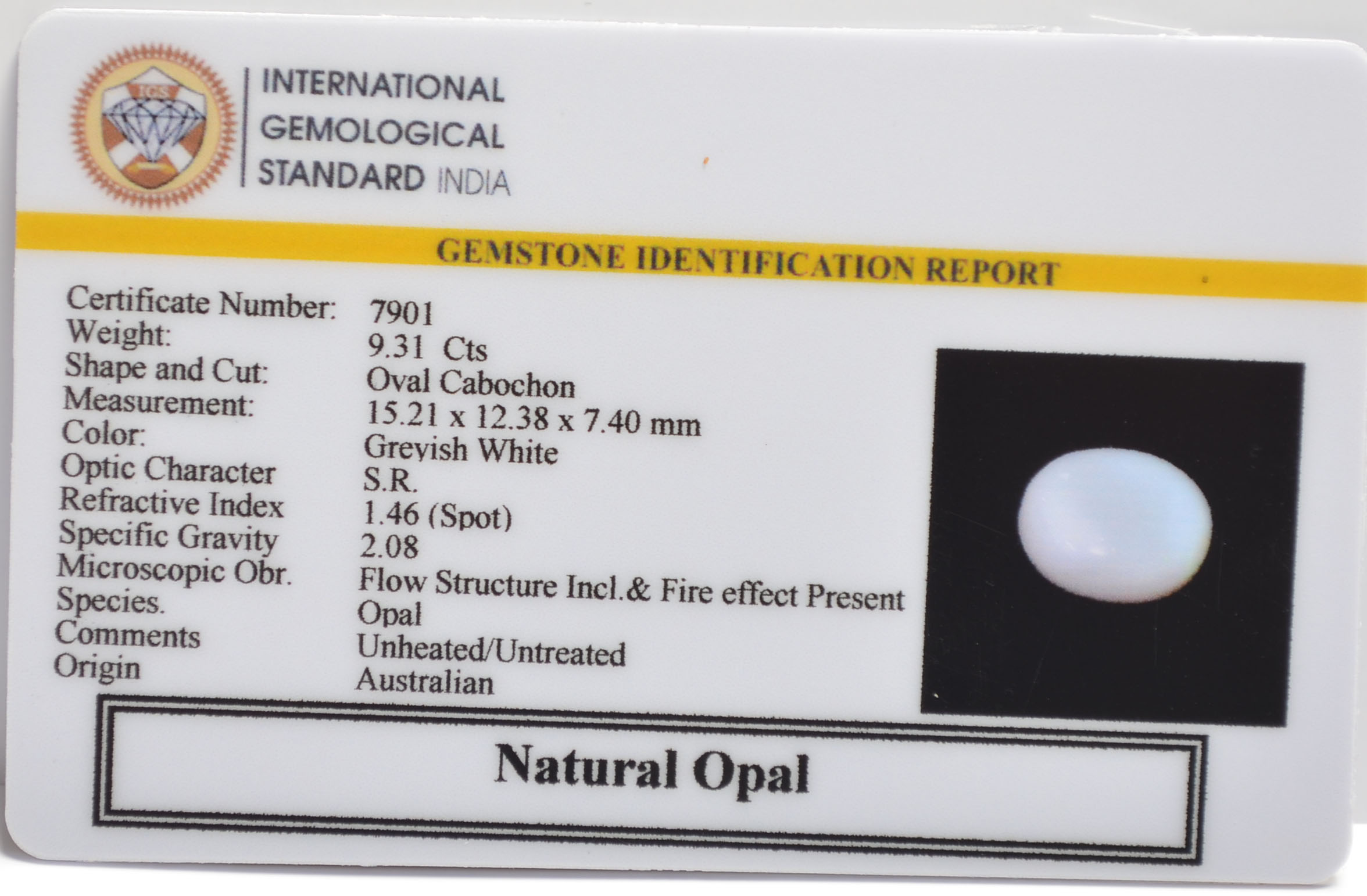 OPAL 9.31 Ct. 3 OPL9537 2 OPAL 9.31 Ct.