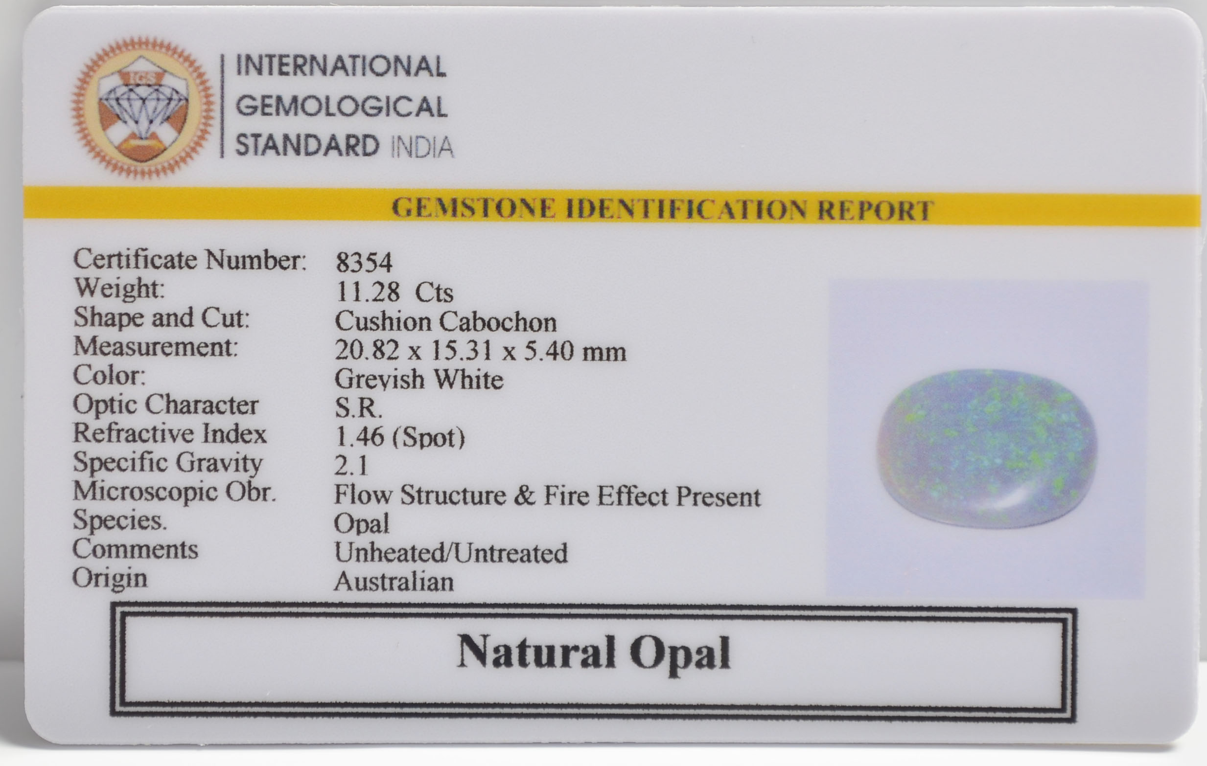 OPL9561 2 OPAL 11.28 Ct.