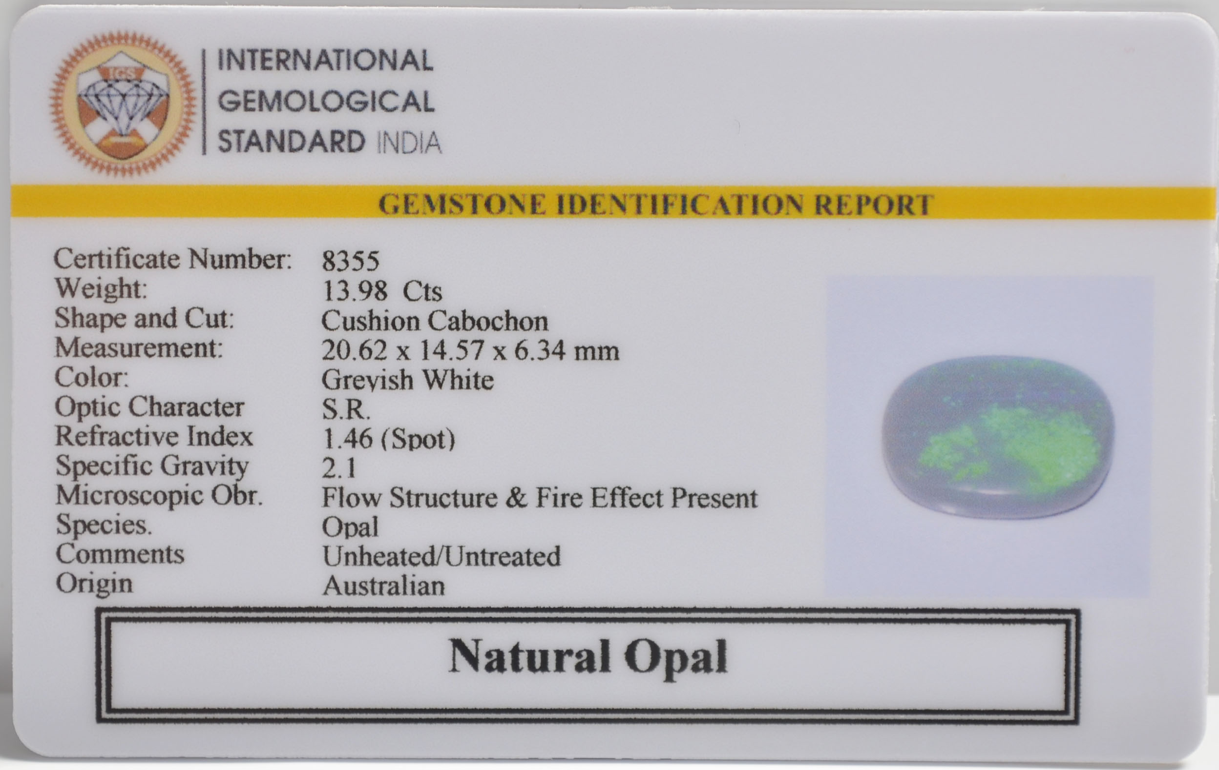OPL9562 2 OPAL 13.98 Ct.