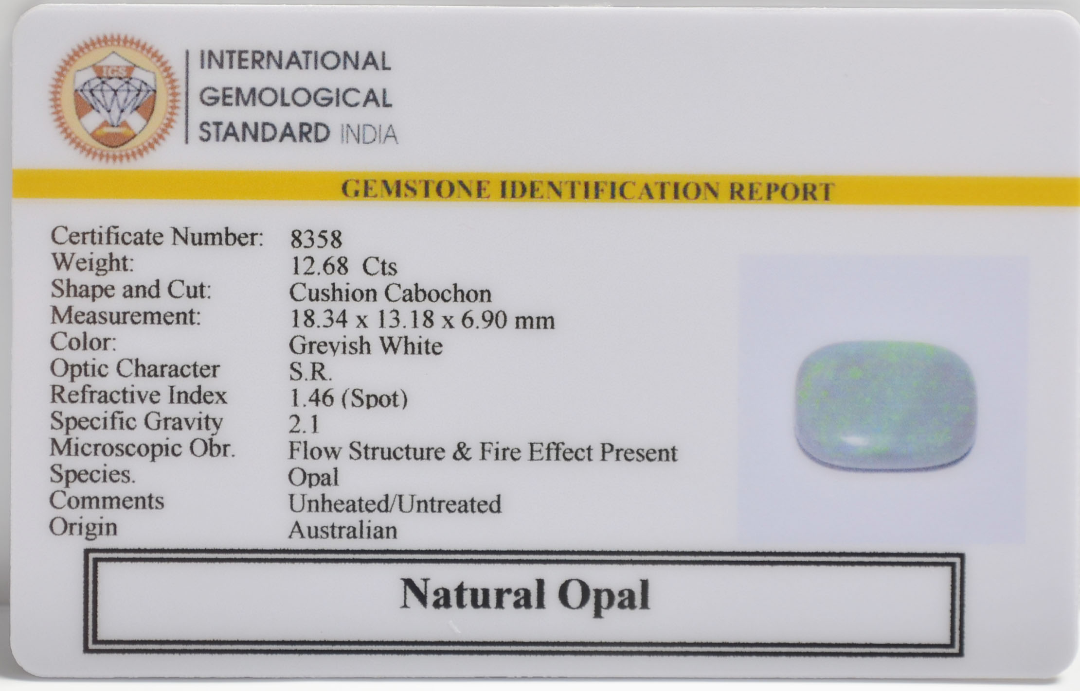 OPL9565 2 OPAL 12.68 Ct.