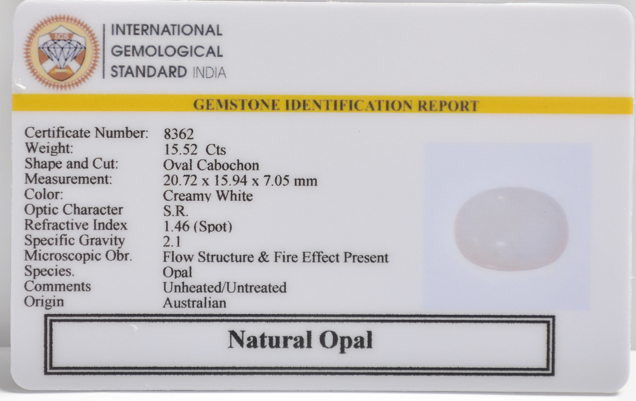 OPL9569 2 OPAL 15.52 Ct.