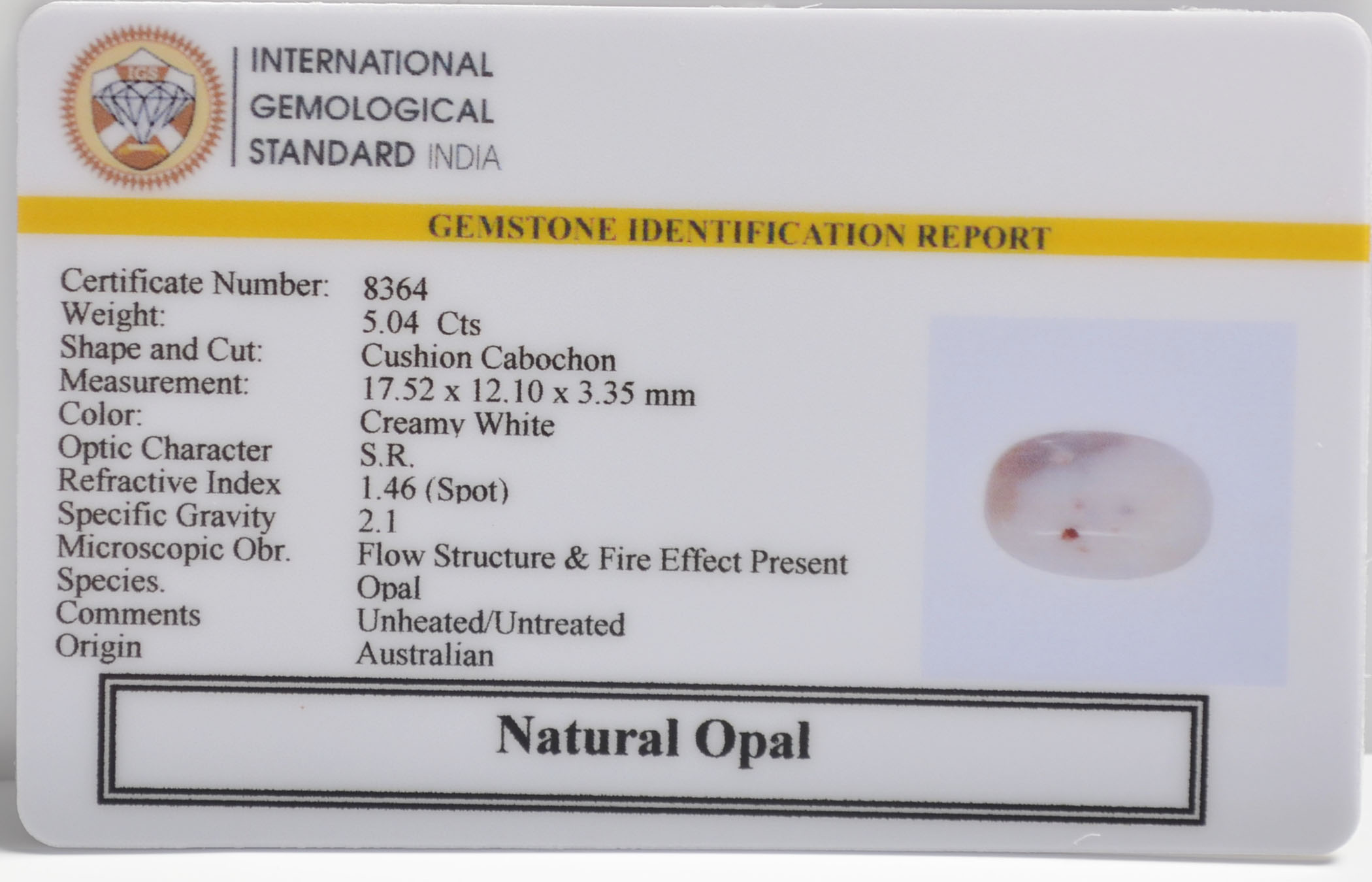 OPL9571 2 OPAL 5.04 Ct.