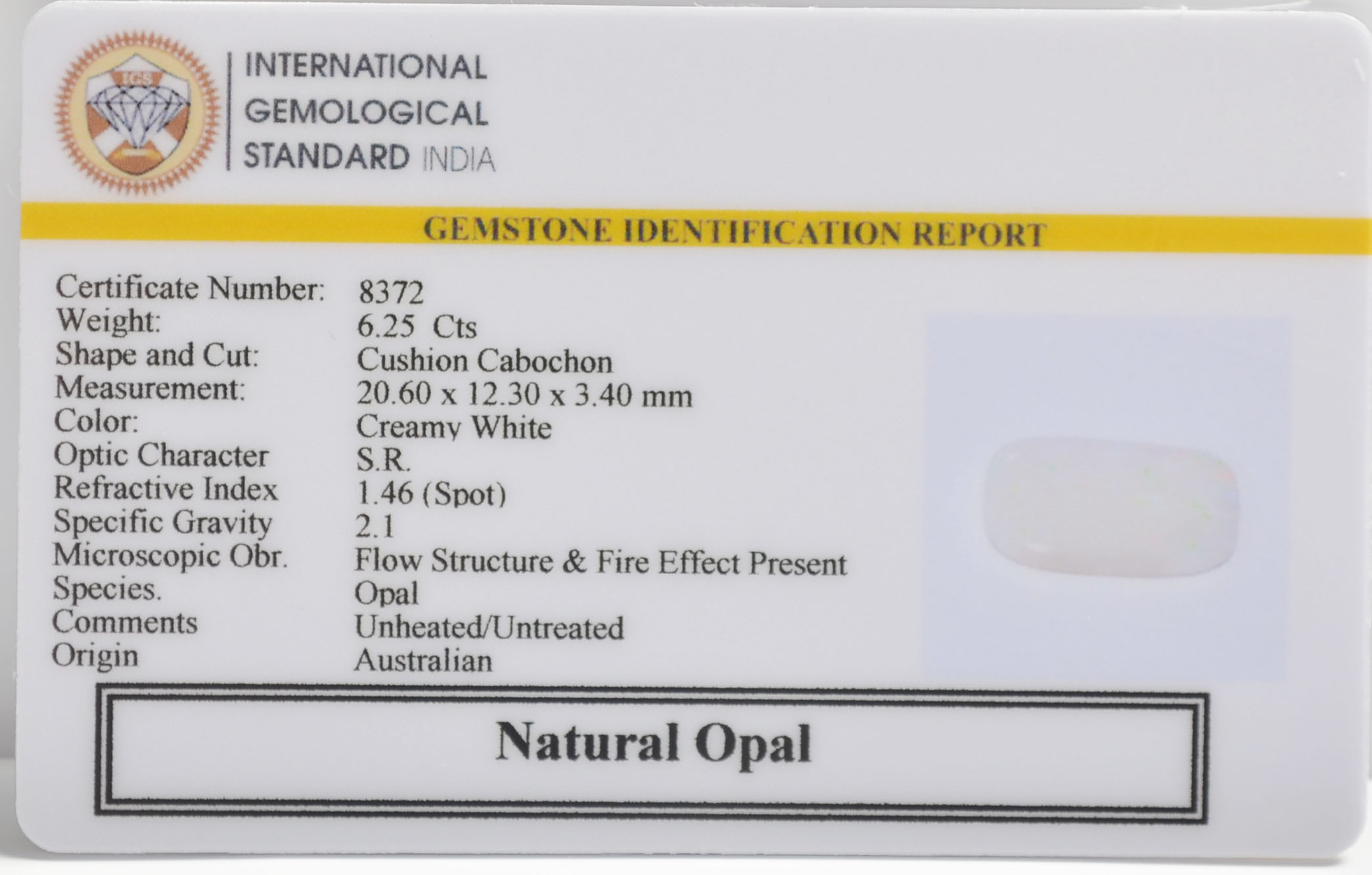 OPL9579 2 OPAL 6.25 Ct.