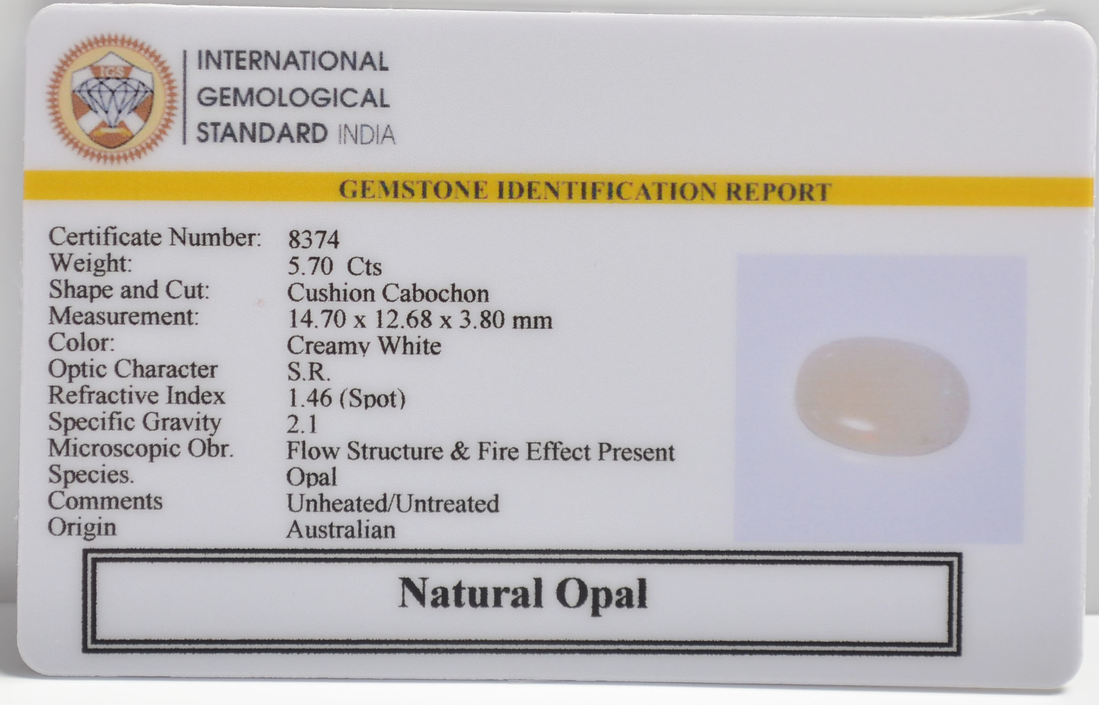 OPAL 5.7 Ct. 3 OPL9581 2 OPAL 5.7 Ct.