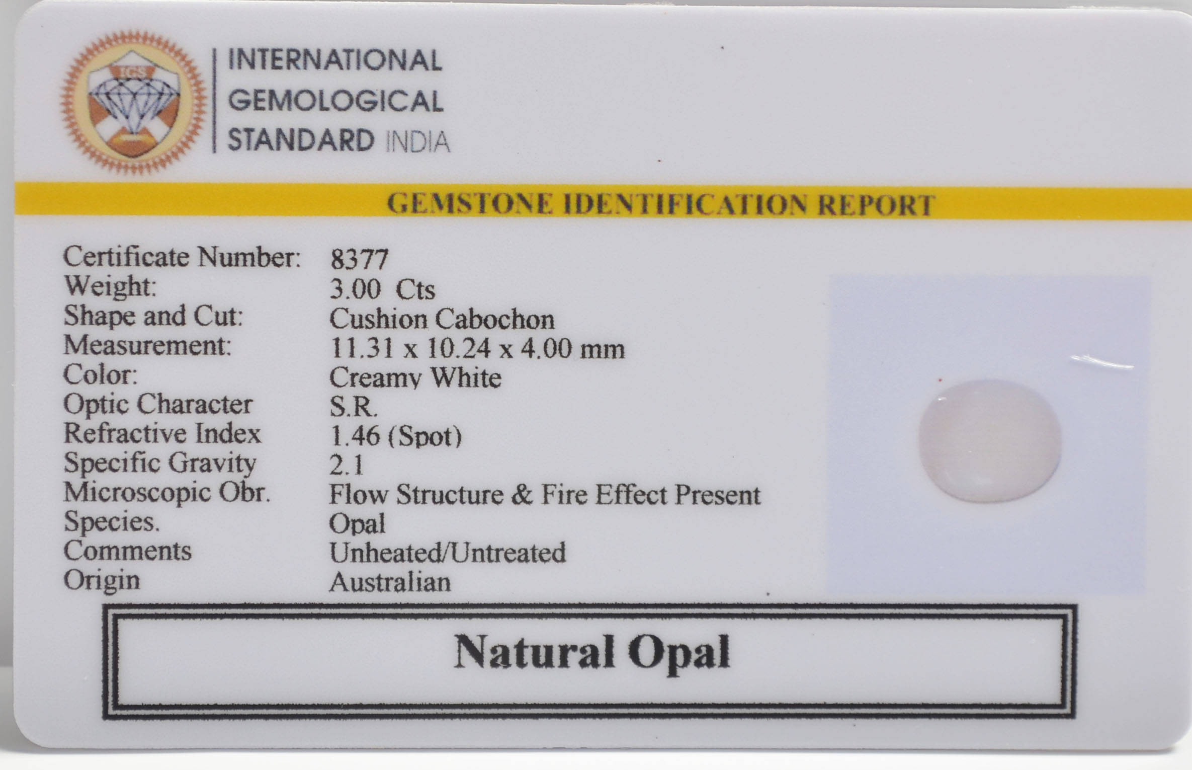 OPL9584 2 OPAL 3 Ct.