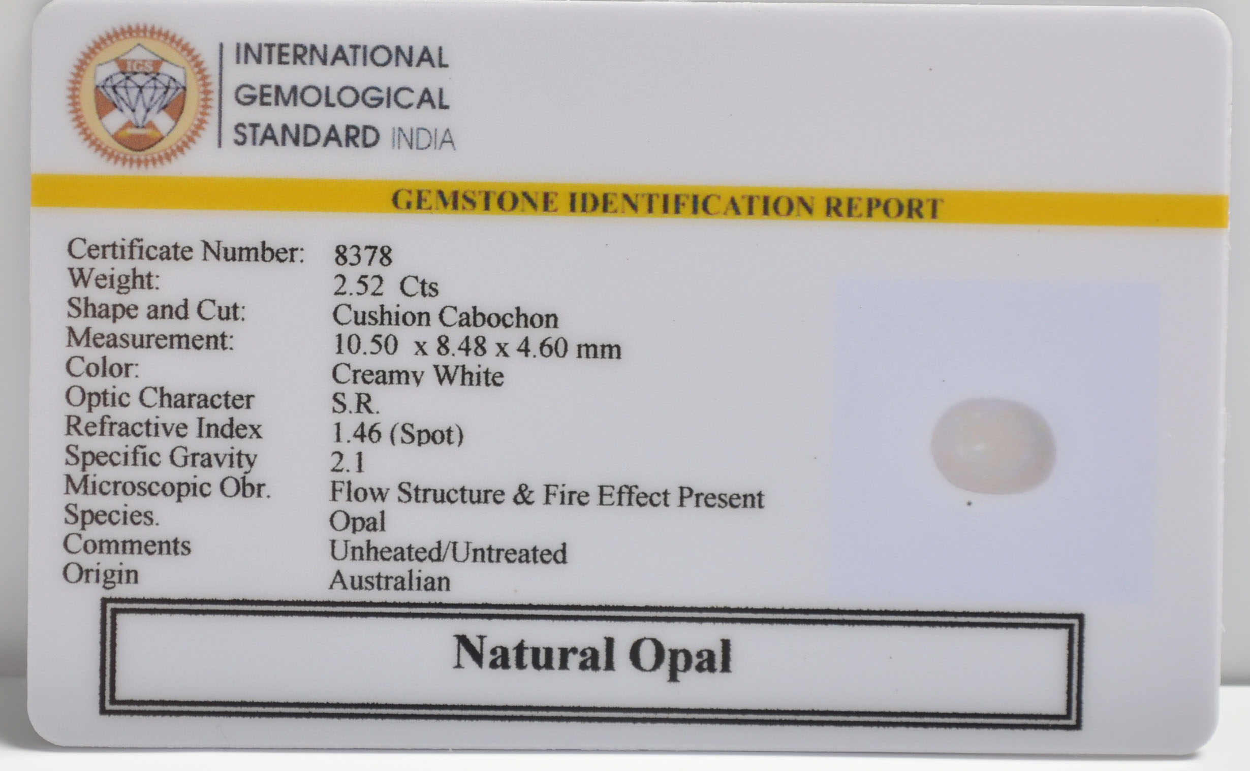 OPL9585 2 OPAL 2.52 Ct.