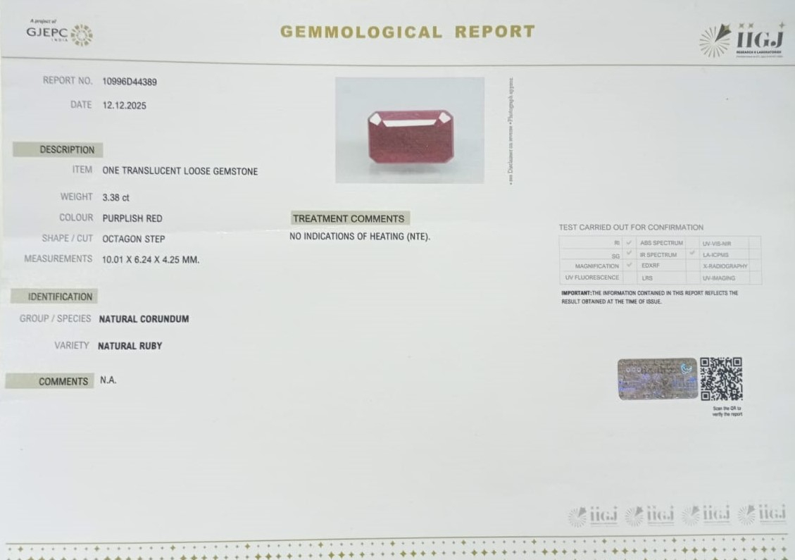 RUBG8316 2 RUBY 3.38 Ct.