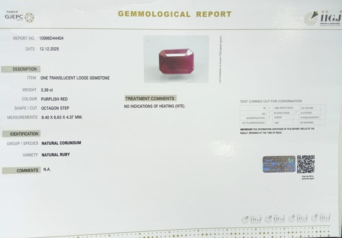 RUBG8329 2 RUBY 3.39 Ct.