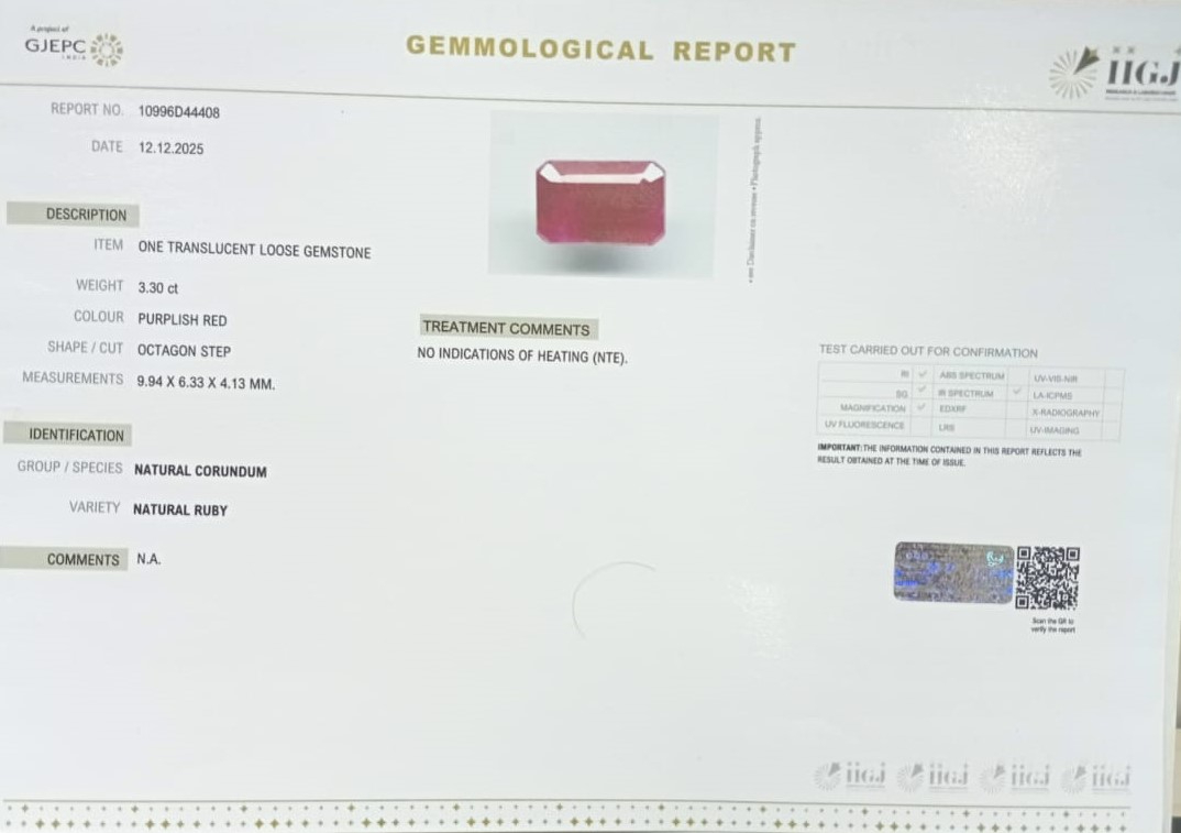 RUBG8331 2 RUBY 3.3 Ct.