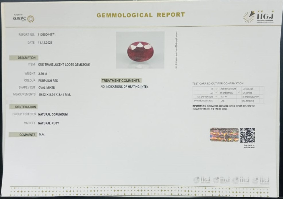 RUBG8345 2 RUBY 3.36 Ct.