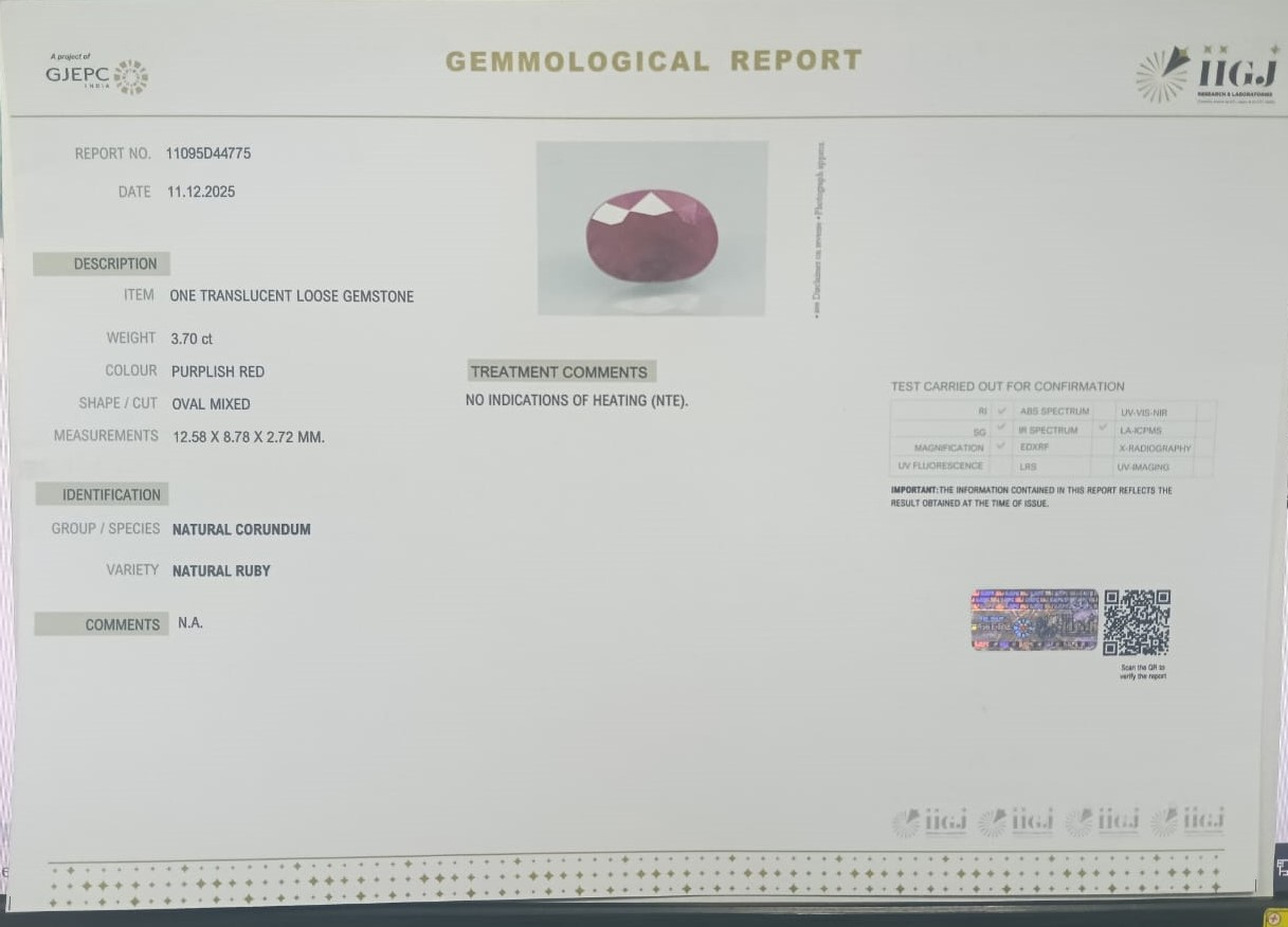 RUBG8349 2 RUBY 3.7 Ct.