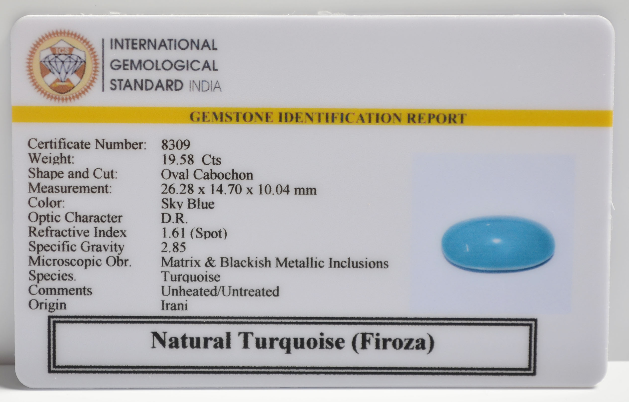 TUR2880 2 TURQUOISE 19.58 Ct.